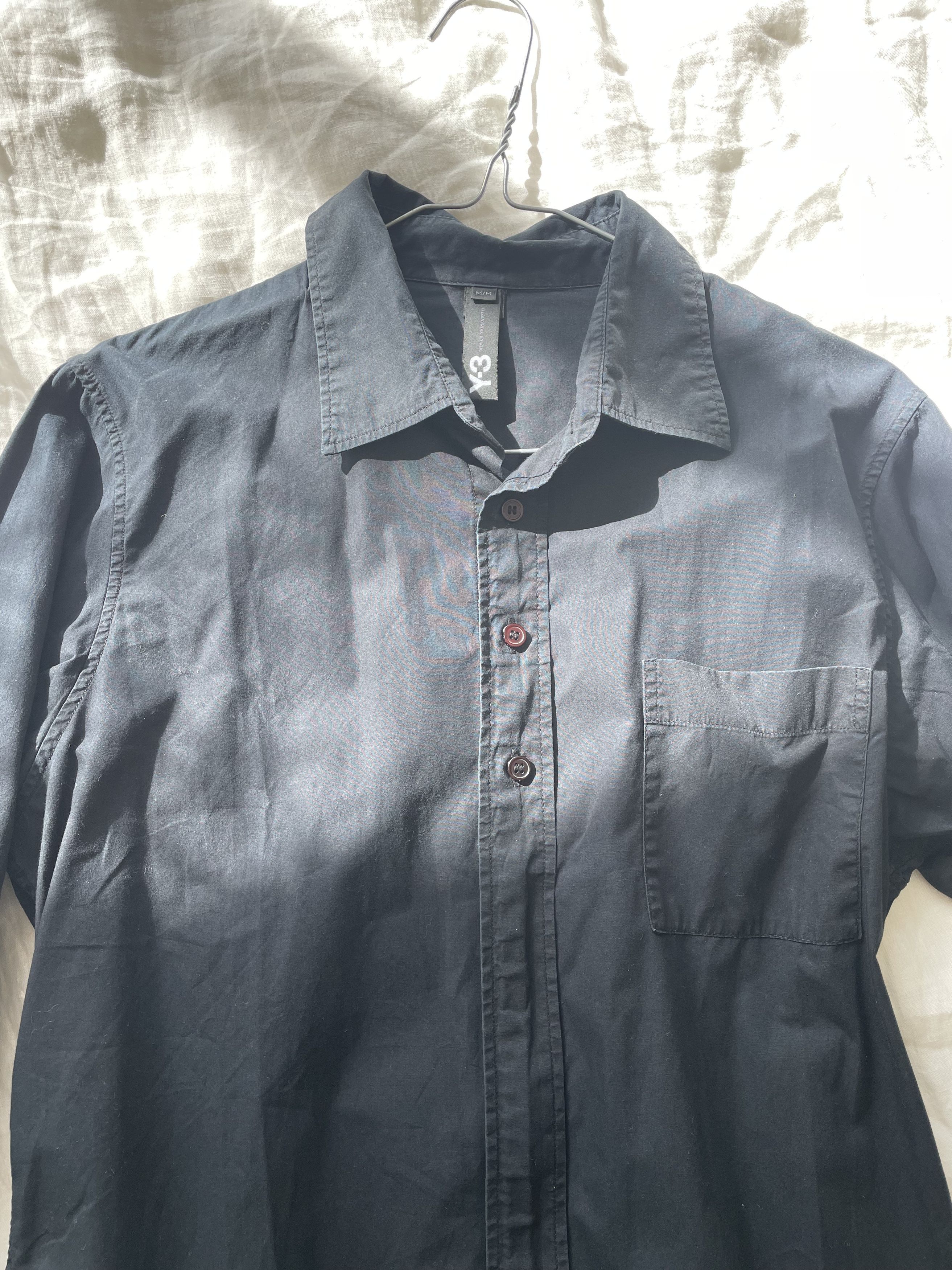 Y-3 Archive y-3 Yohji black shirt with stripes Size US M / EU 48-50 / 2 - 2 Thumbnail