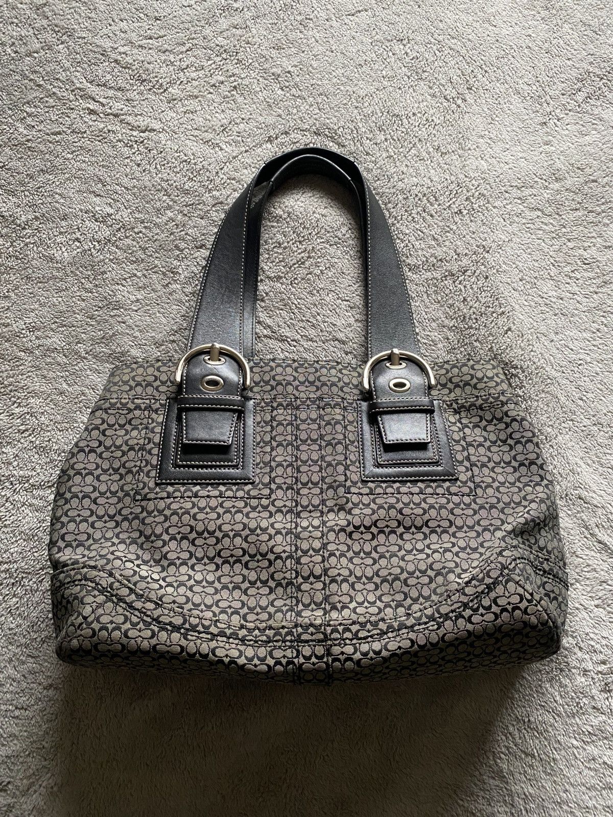 Coach Coach Monogram Grey Black Soho Bag Size ONE SIZE - 5 Thumbnail