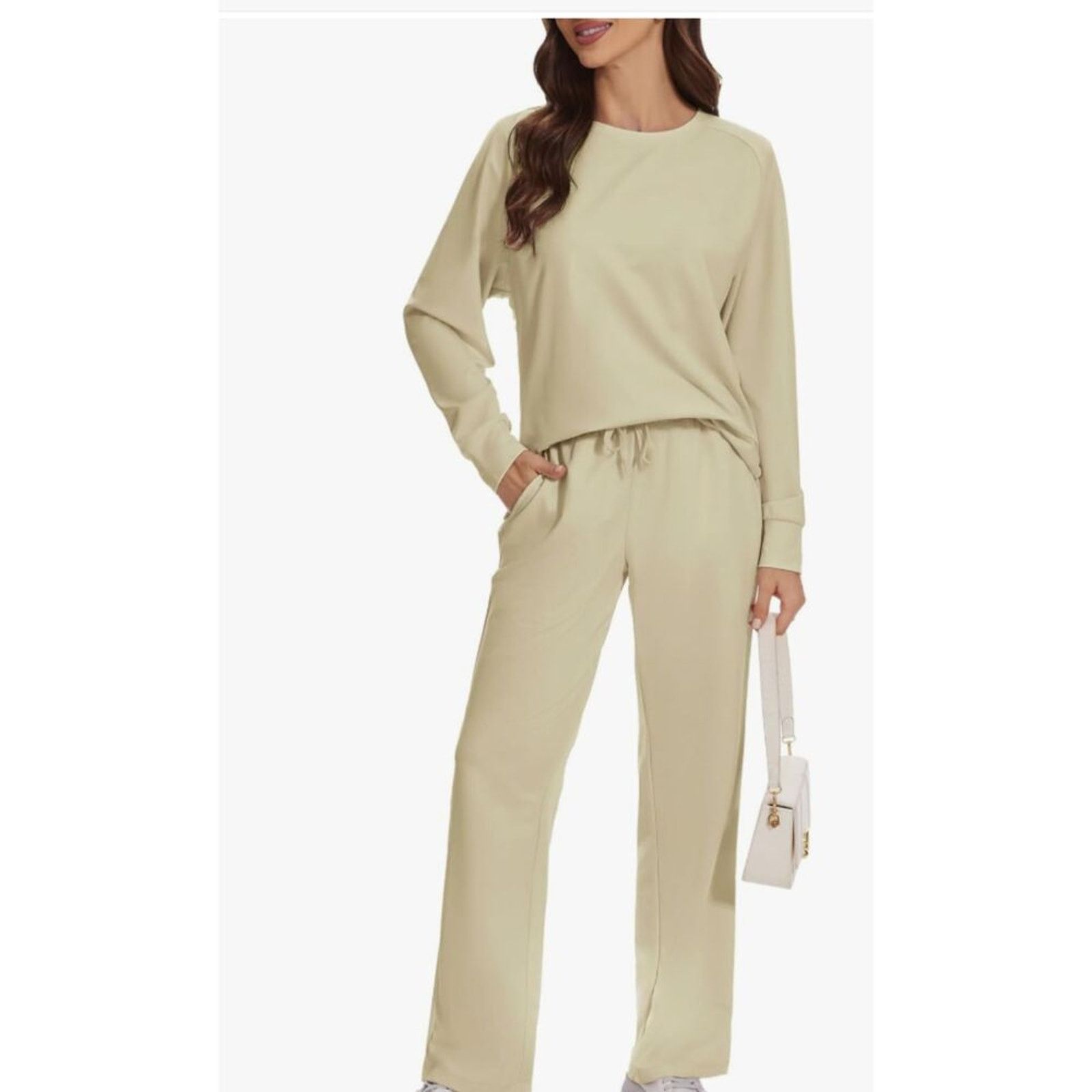 The Unbranded Brand 2 Piece Lounge Sets SIZE XS Beige Size 24" / US 00 / IT 34 - 1 Thumbnail