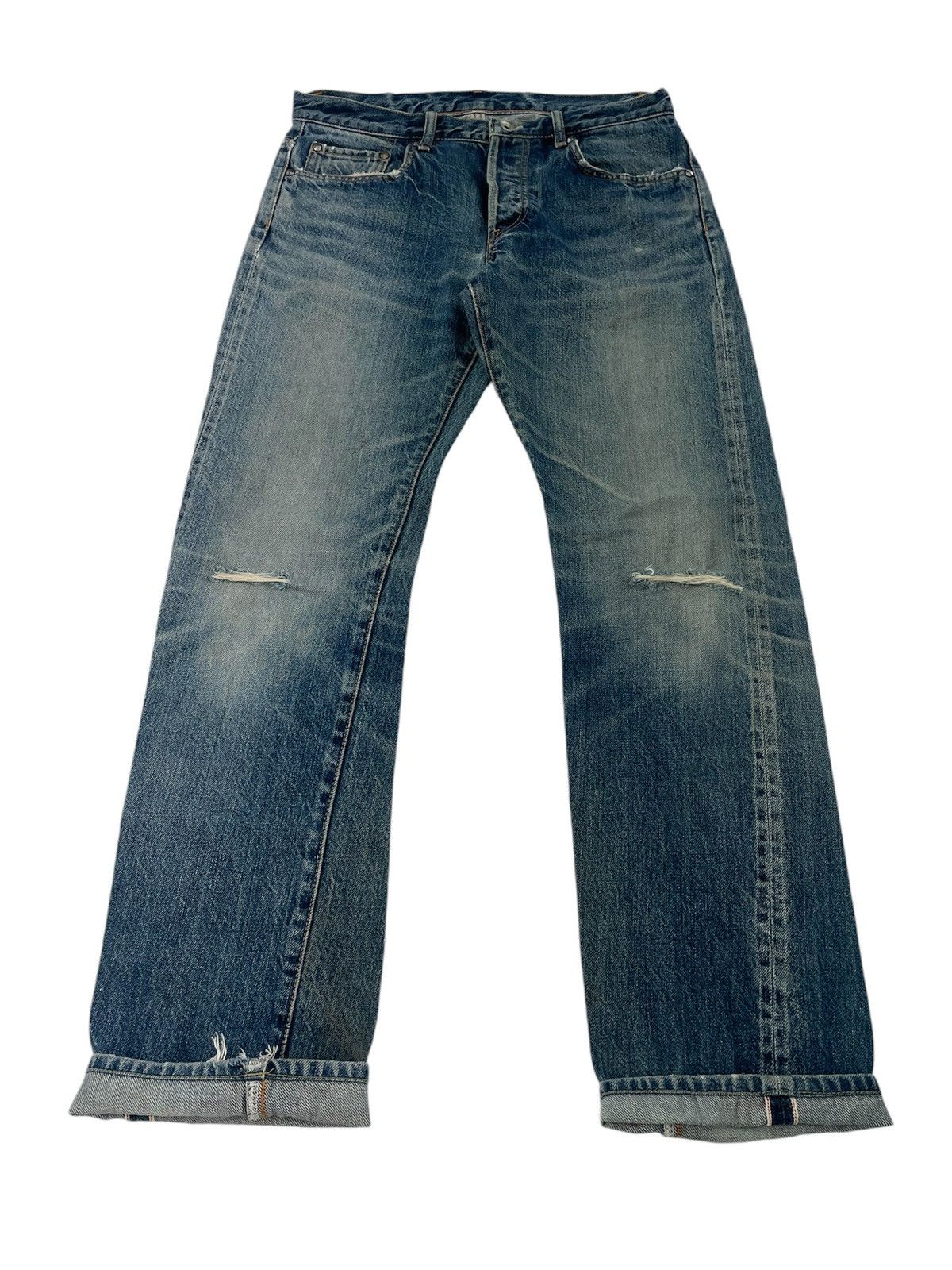 Japanese Brand × Jean × Ships Jet Blue BIDDING OFFER Vintage Ships Jet Blue Redline Selvedge Jeans Size US 31 - 3 Thumbnail