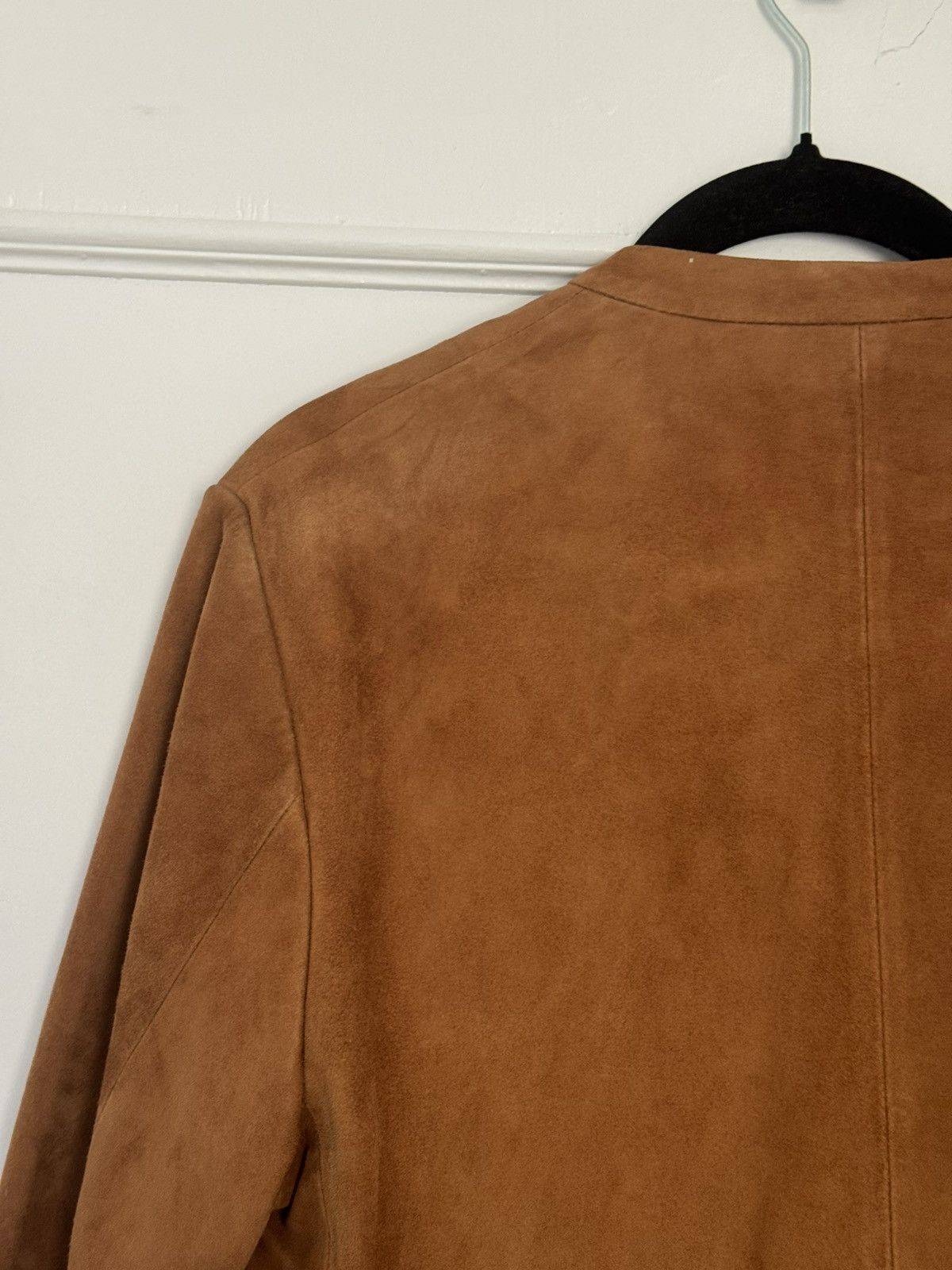 Beams Japan Beams Made in Italy Collarless Suede Jacket 42 XS NWT Size US XS / EU 42 / 0 - 10 Thumbnail
