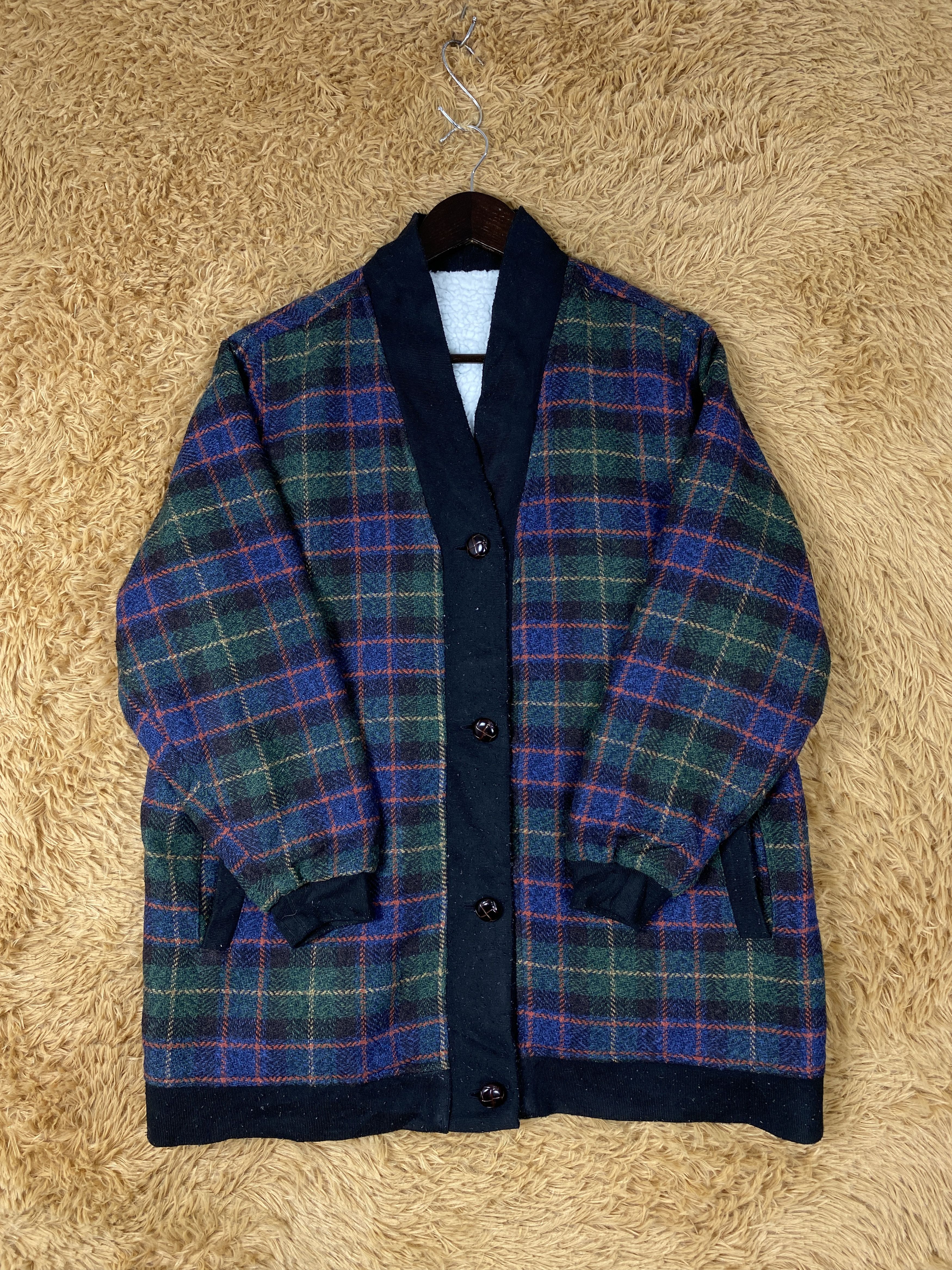Japanese Brand Vintage Vivre Sa Vie Flannel Sherpa Lining Jacket Size US S / EU 44-46 / 1 - 4 Thumbnail