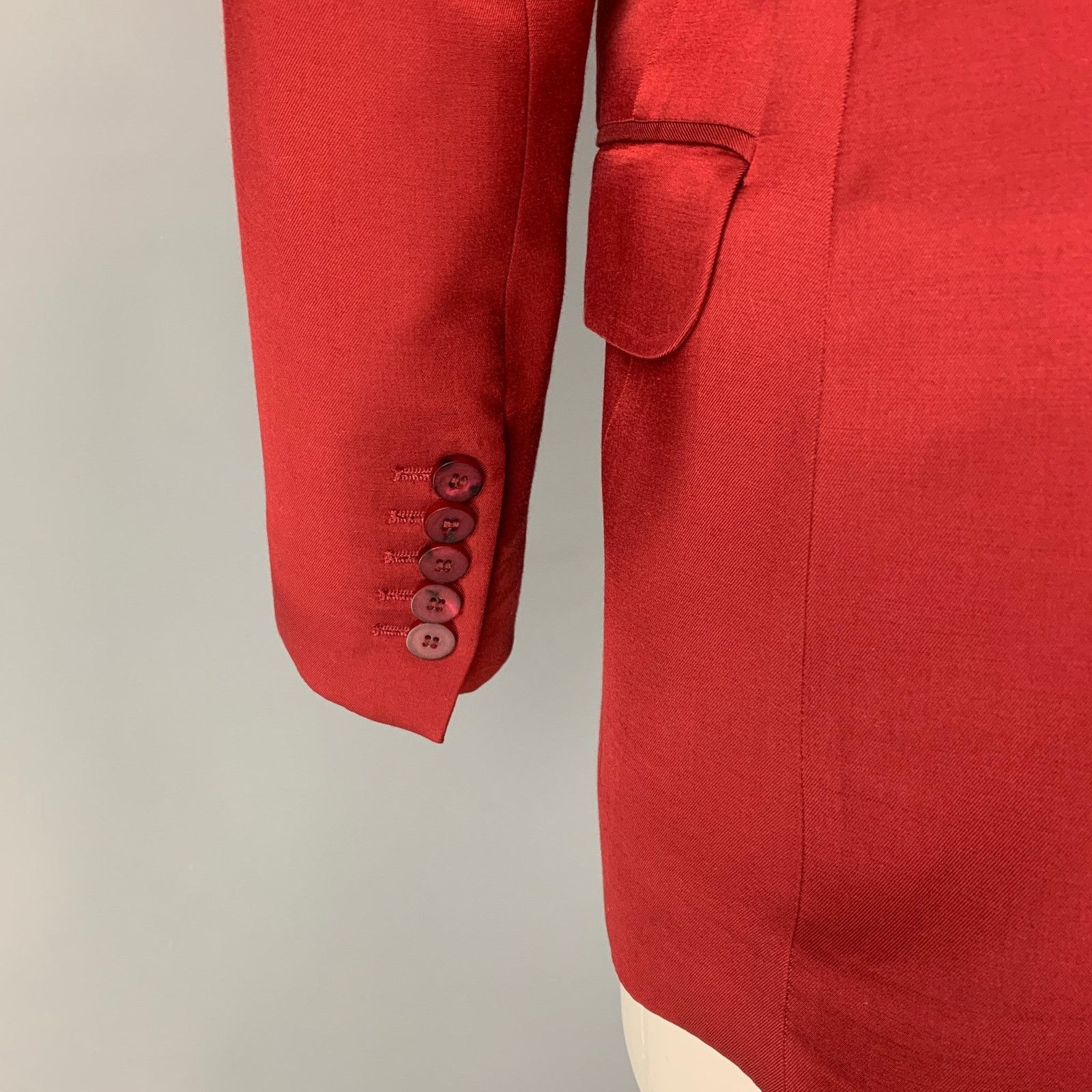 Acne Studios ACNE STUDIOS Size 0 Burgundy Viscose Blend Jacket Blazer Size XS / US 0-2 / IT 36-38 - 4 Thumbnail