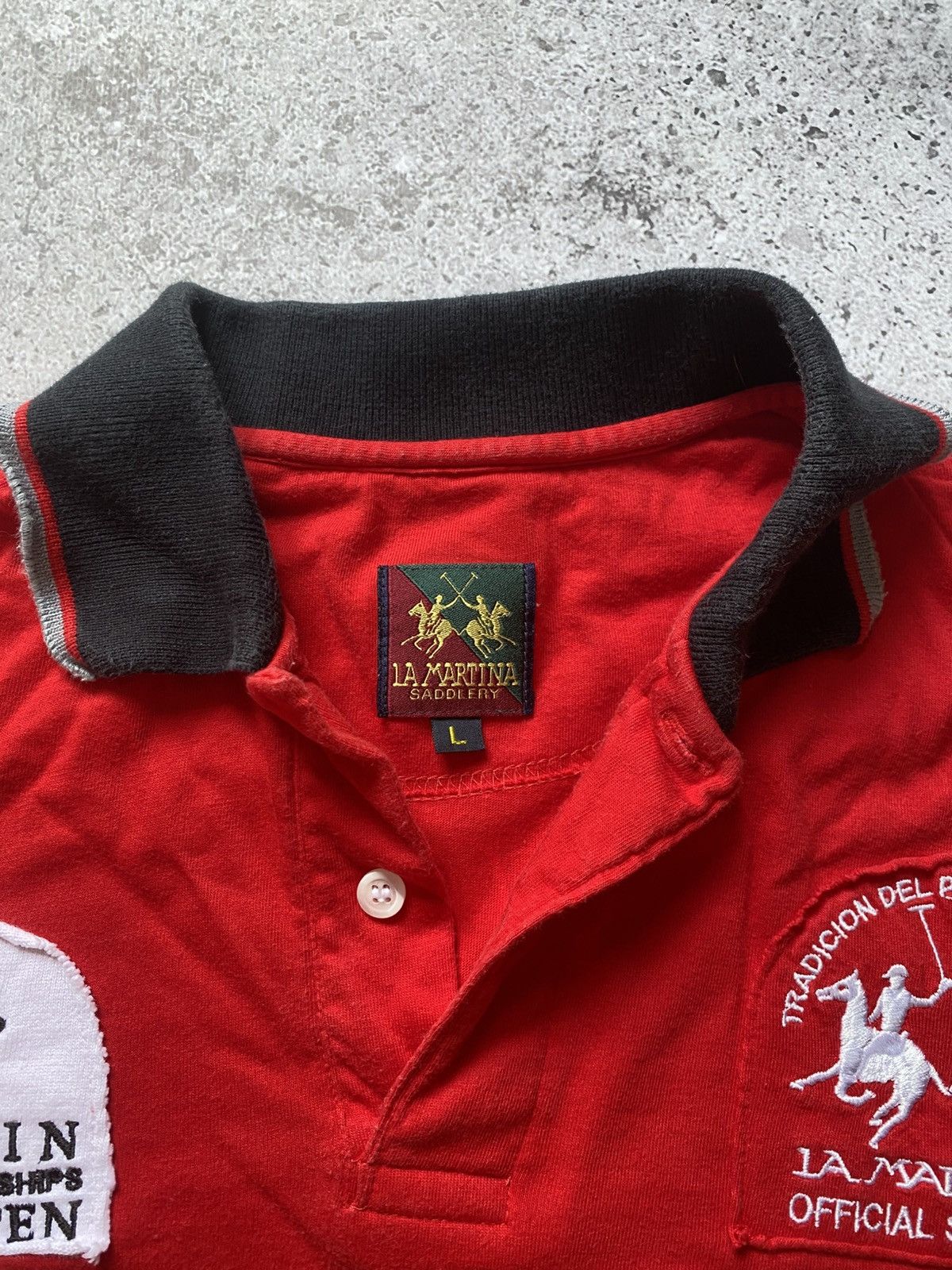 La Martina La Martina Sarasin Polo Team Swiss Open Shirt Zurich Peach Size US L / EU 52-54 / 3 - 3 Thumbnail