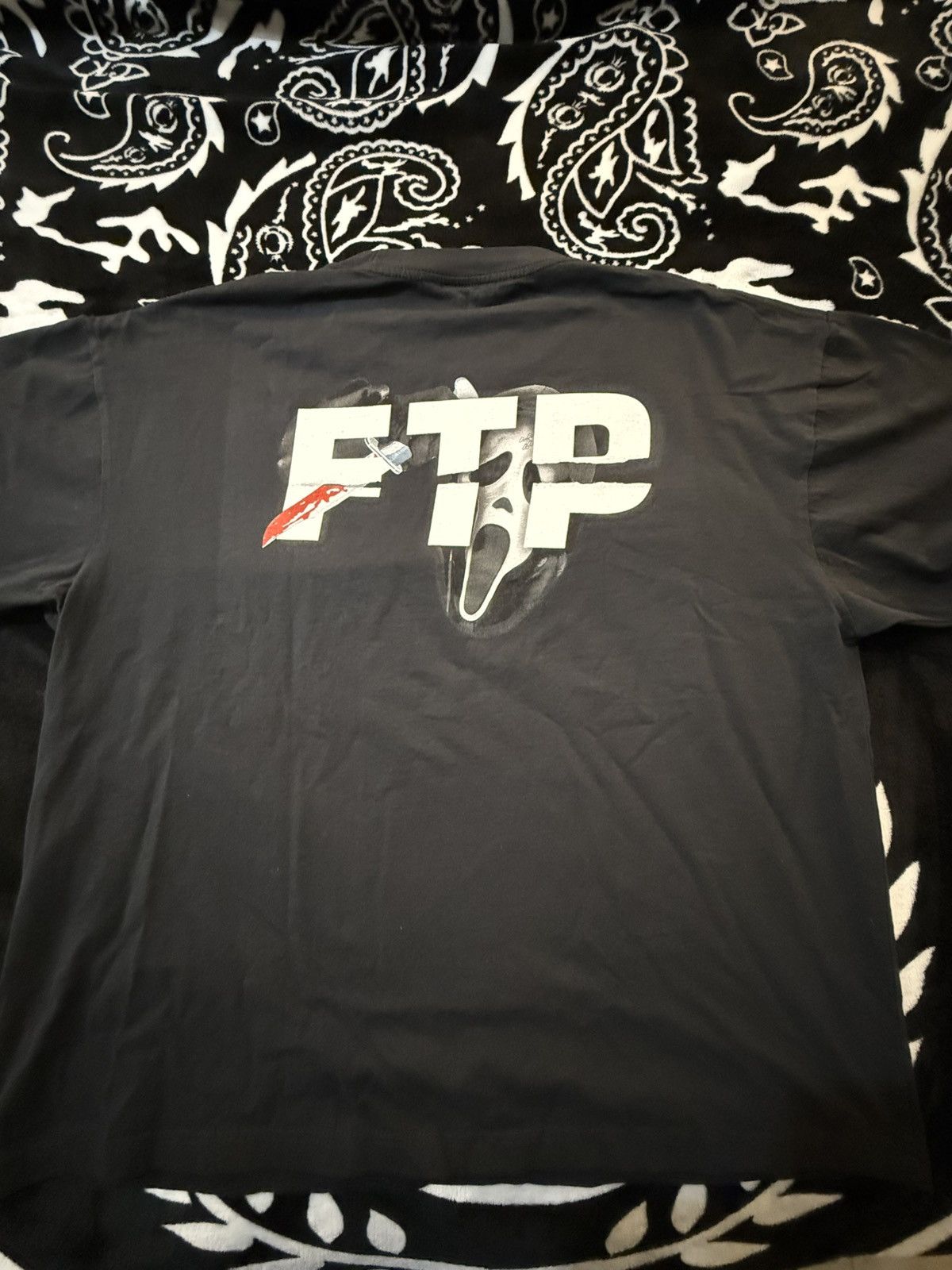 Fuck The Population 👻 FTP GHOSTFACE LOGO TEE (BLACK) - XXL Size US XXL / EU 58 / 5 - 1 Thumbnail