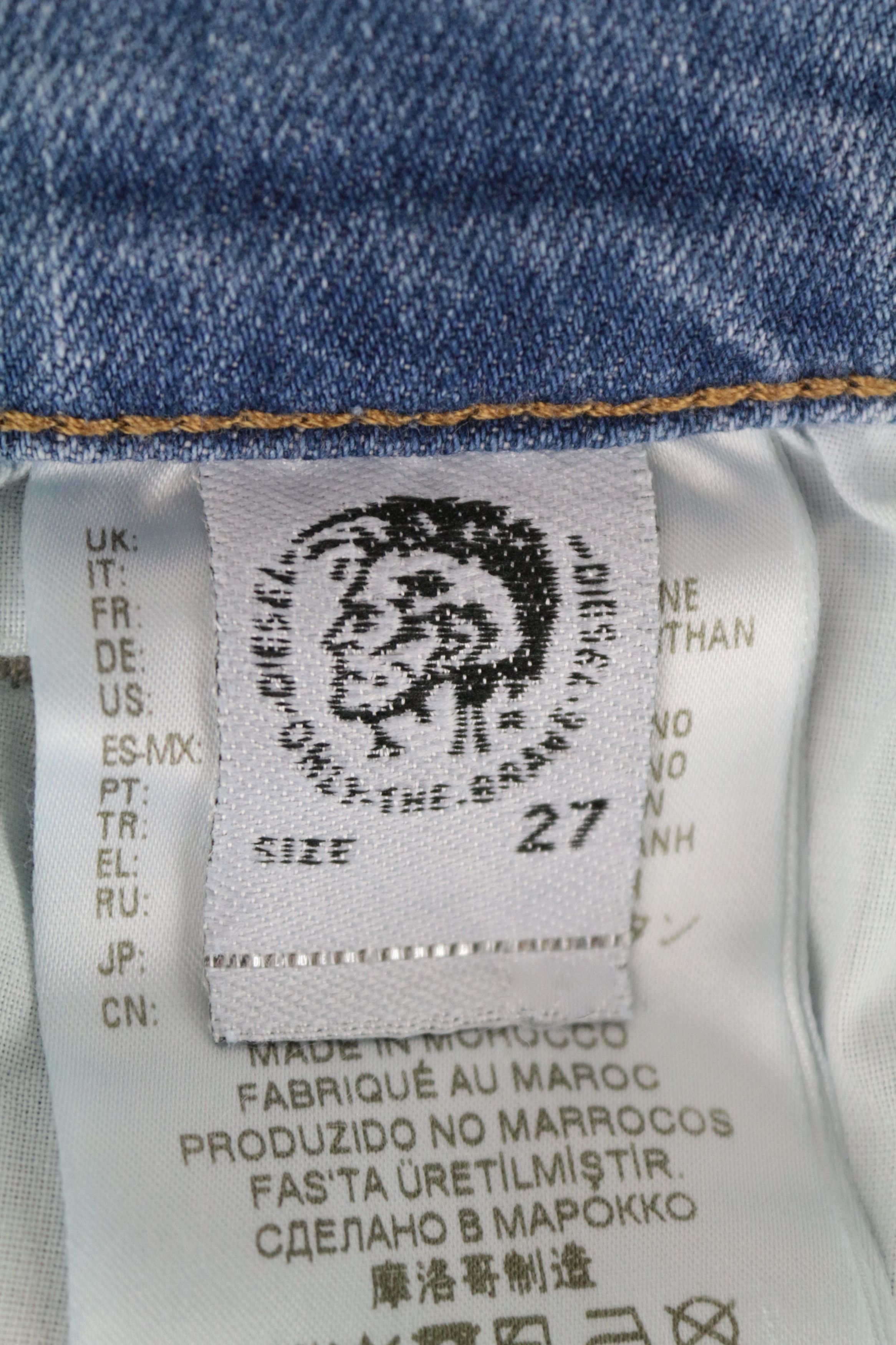Diesel WIDEE 081AL W27/L30 Blue High-Waist Straight Jeans 64593 Size 27" / US 4 / IT 40 - 6 Thumbnail