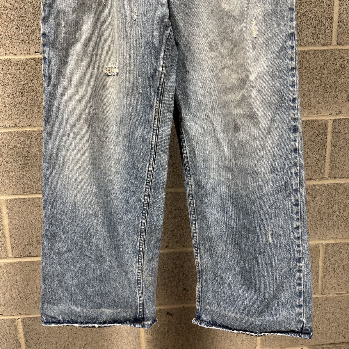 Vintage Y2K Bullhead Baggy Thrashed Distressed Jeans ERD Grunge Size US 31 - 5 Thumbnail