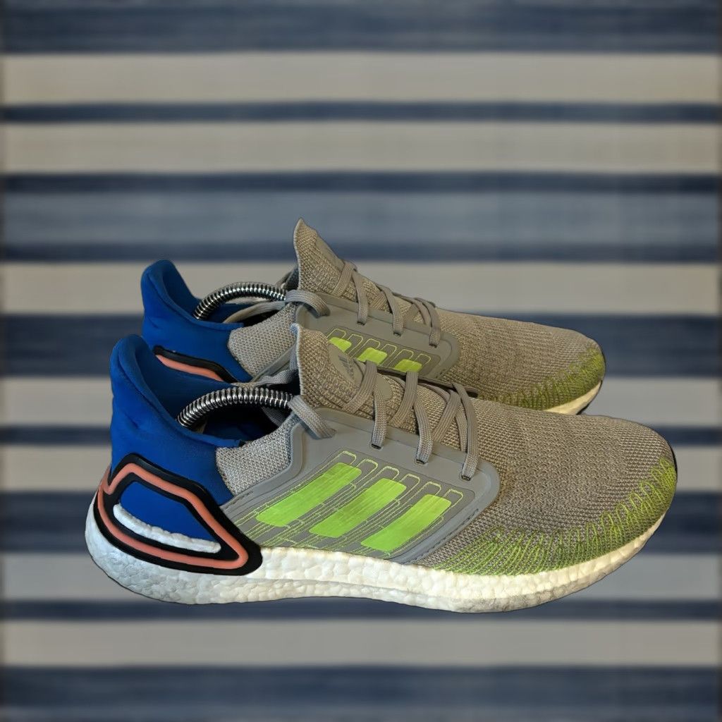 Adidas Adidas UltraBoost 20 Signal Green/Glory Blue/Grey FX0899 Sneaker Men 9.5 Medium Gray Athletic Running & Jogging 2020 Size US 9 / EU 42 - 1 Thumbnail