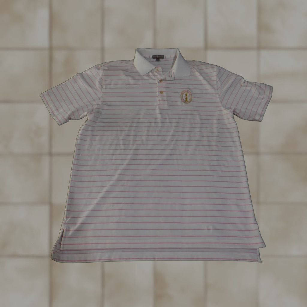 Peter Millar VINTAGE Peter Millar Polo Shirt Mens L Pink Stripe Summer Comfort Golf US Amateur Size US L / EU 52-54 / 3 - 1 Thumbnail