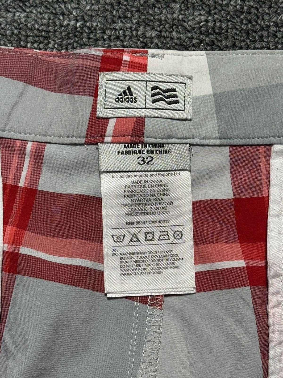 Adidas Adidas Golf Plaid Shorts Men's Size 32 Red Grey White Casual Size US 32 / EU 48 - 3 Thumbnail