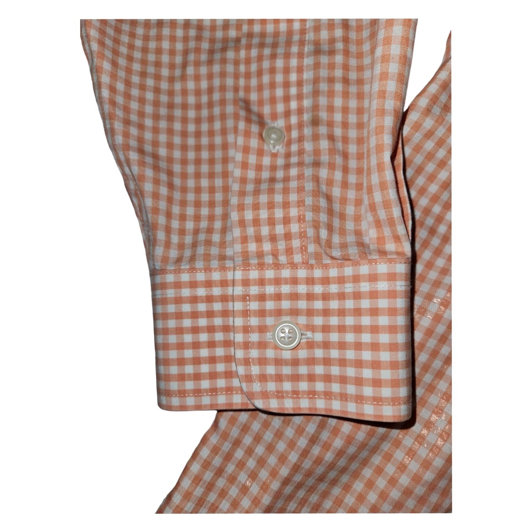 Vintage L.L. Bean Shirt Mens XL Orange Button Down Men Long Sleeve Check Wrinkle Resistant Size US XL / EU 56 / 4 - 4 Thumbnail