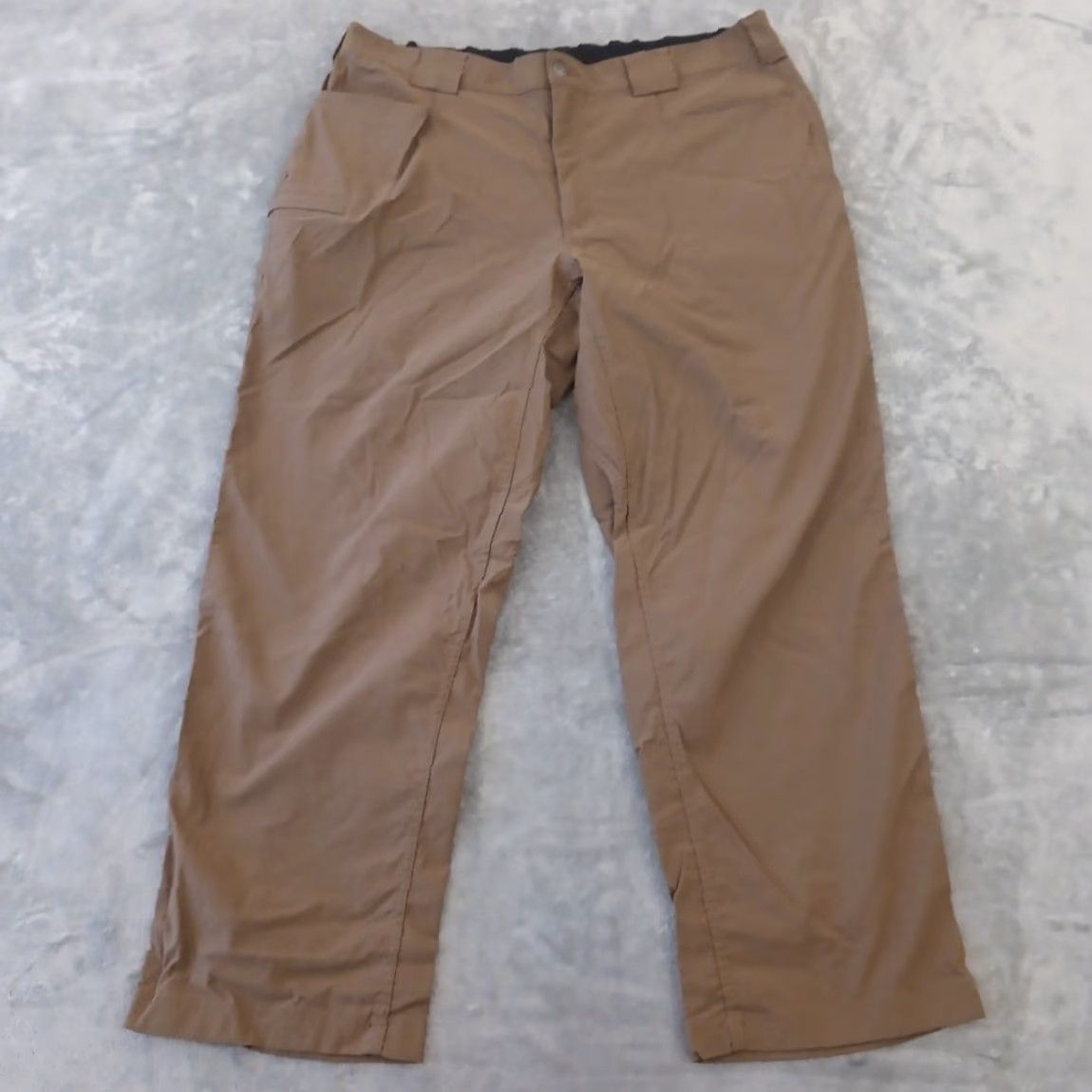 Vintage Duluth Pants Mens XL Brown Nylon Blend Elastic Waist Pockets 38x29 Casual Workwear Chino Cargo Straight Size US 36 / EU 52 - 2 Thumbnail