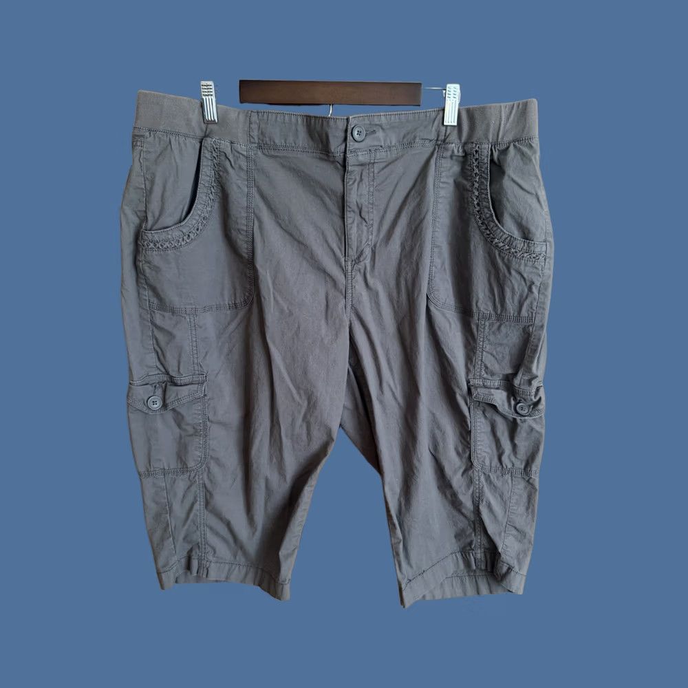 Vintage St. John’S Bay Plus Capris Womens Pants Brown Pull On / Button Size 40" / US 18 - 1 Thumbnail