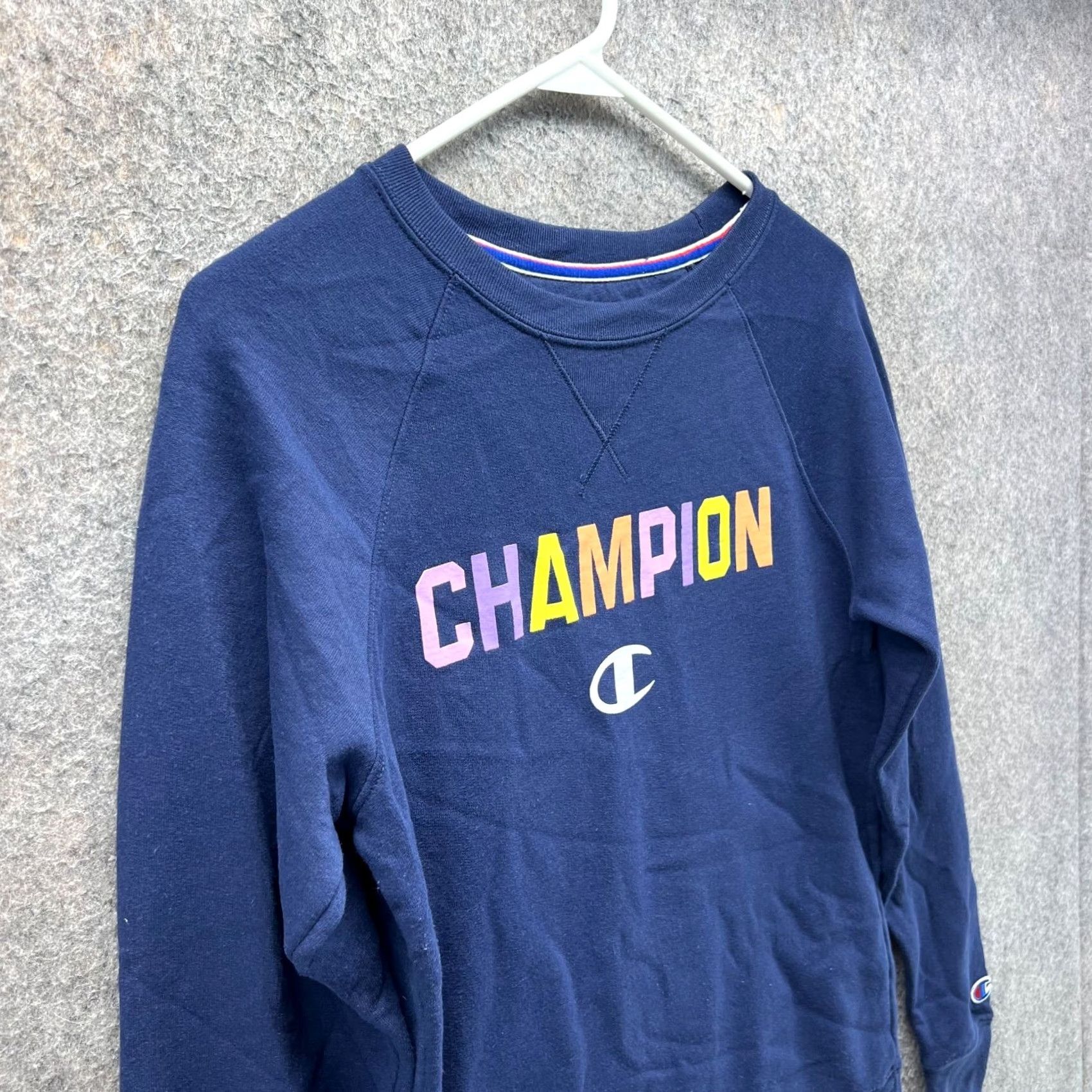 Champion VINTAGE Champion Sweater Women's XS Blue Pullover Crewneck Sweatshirt Size XS / US 0-2 / IT 36-38 - 3 Thumbnail