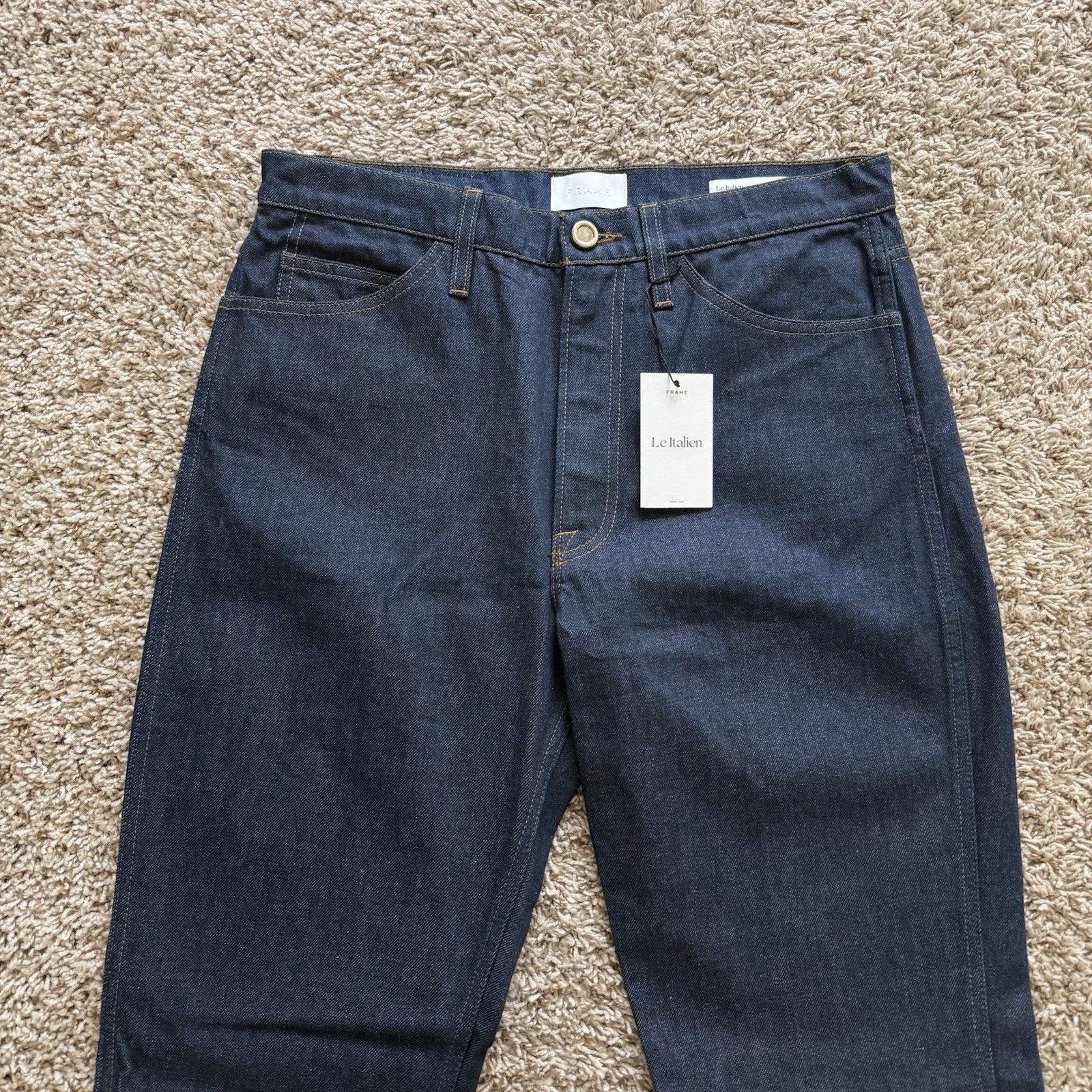 Frame NWT $348 Frame Le Italien Flare Dark Blue Denim Jeans Pants Size 30" / US 8 / IT 44 - 12 Thumbnail