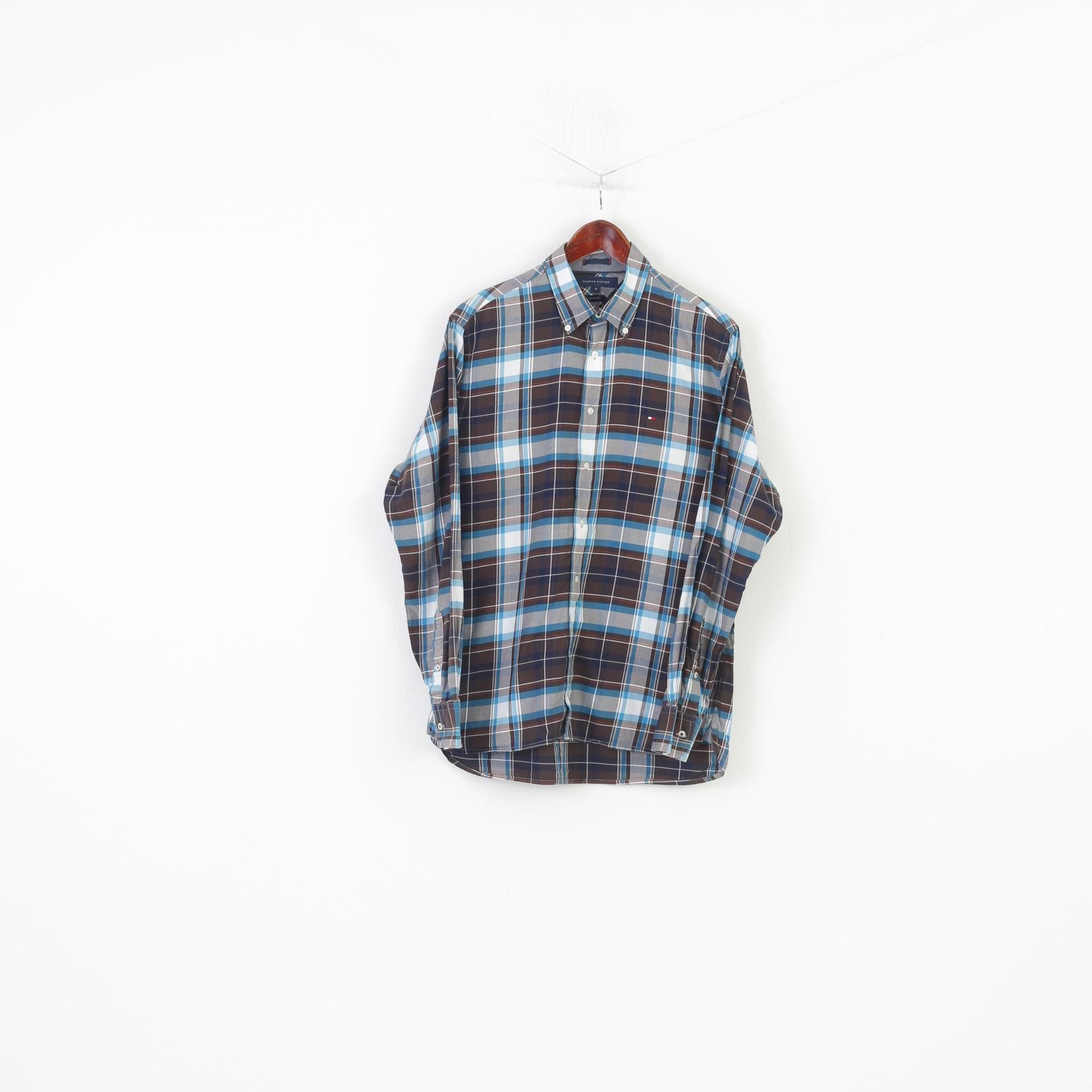 Tommy Hilfiger Tommy Hilfiger Men M Casual Shirt Navy Checkered Custom 4201 Size US M / EU 48-50 / 2 - 2 Thumbnail