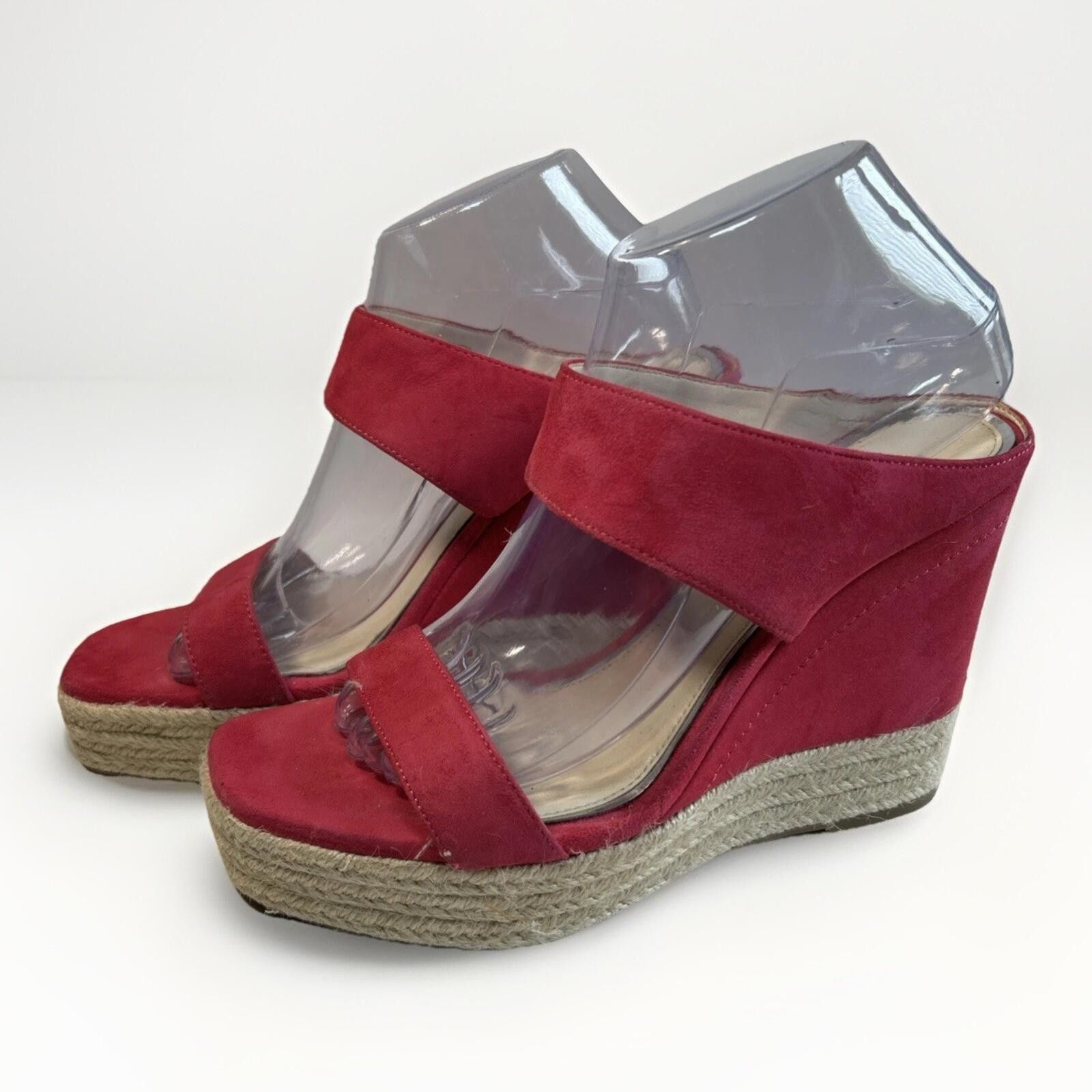 Other Jessica Simpson Perfectly Pink Lux Suede Wedge Sandal Size 8 Size US 8 / IT 38 - 1 Thumbnail