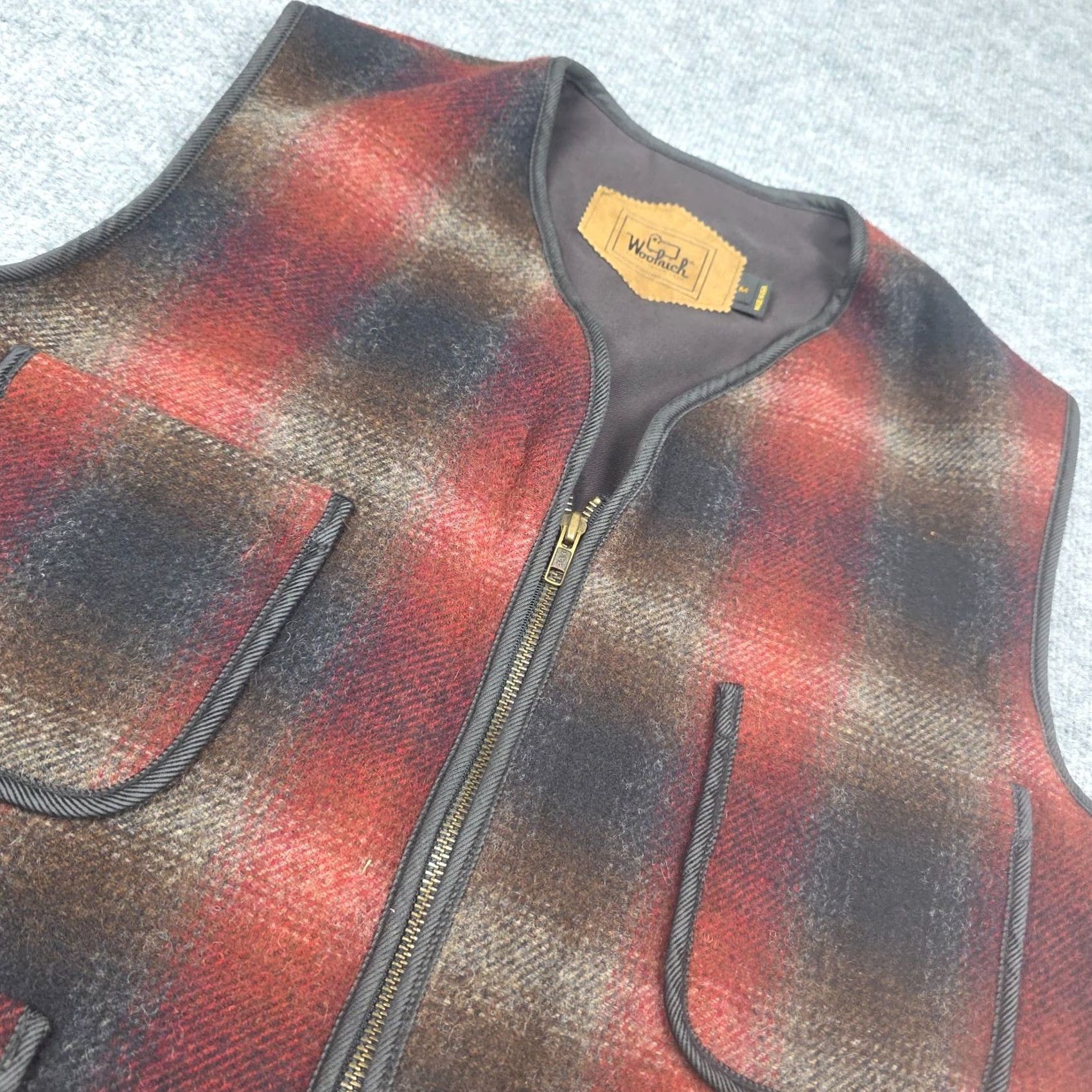 Vintage Woolrich Vest Mens M Plaid Wool Made USA Hunting Outdoor Zip Front Pockets Size US M / EU 48-50 / 2 - 2 Thumbnail