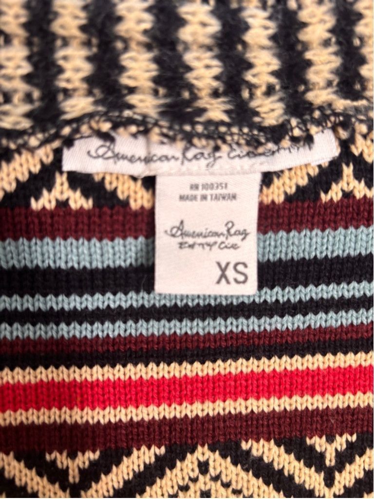 American Rag Women's American Rag Cardigan XS Black Red Patterned Size XS / US 0-2 / IT 36-38 - 6 Thumbnail