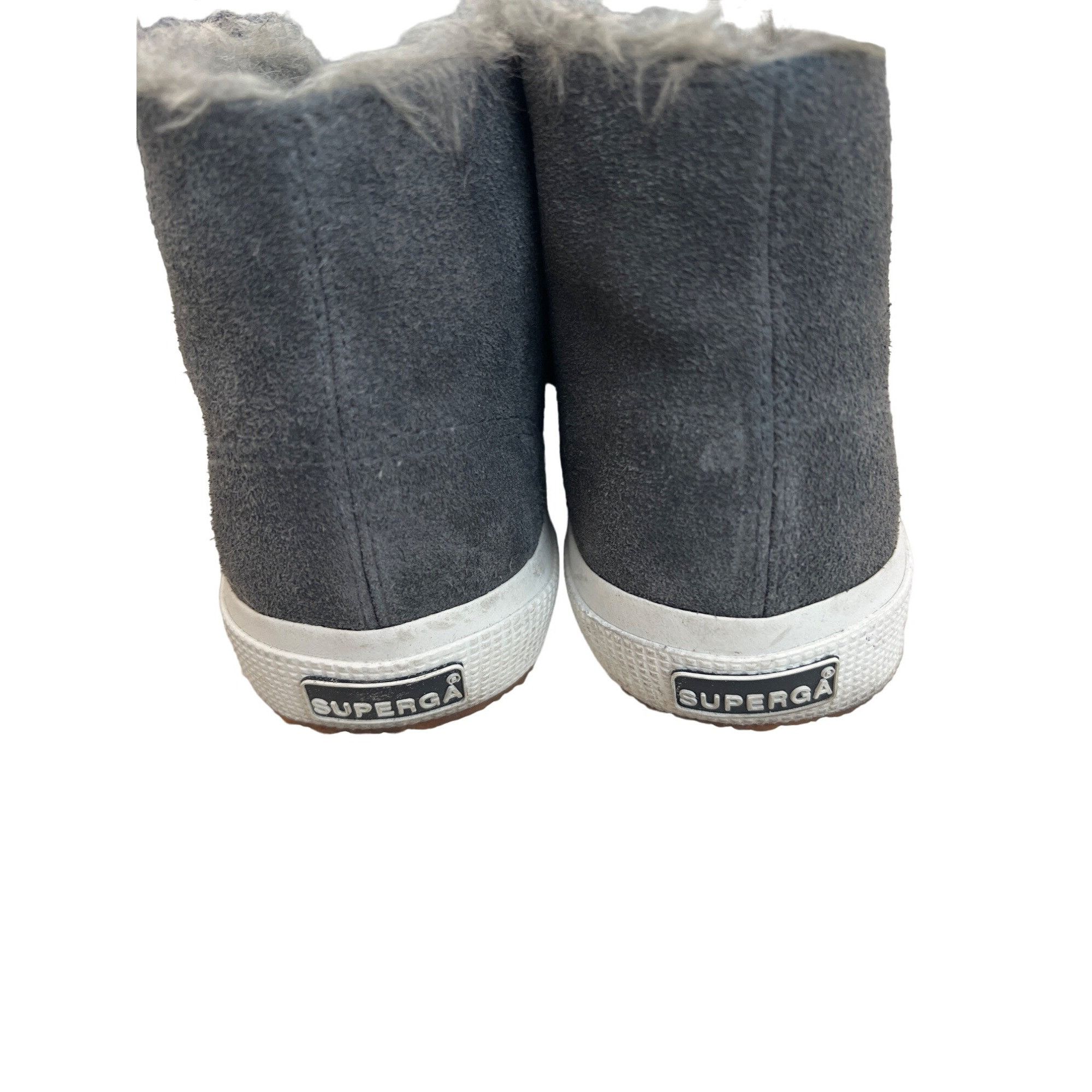 Superga Superga Grey Shearling Lined High Top Sneakers Size US 7.5 / IT 37.5 - 4 Thumbnail