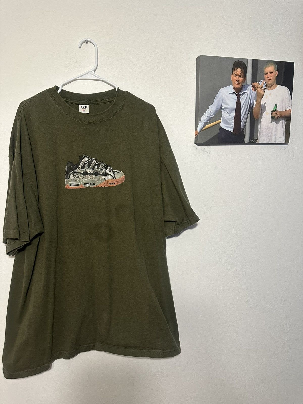 Fuck The Population XXXL FTP x OSIRIS Olive shoe tee Size US XXL / EU 58 / 5 - 1 Thumbnail
