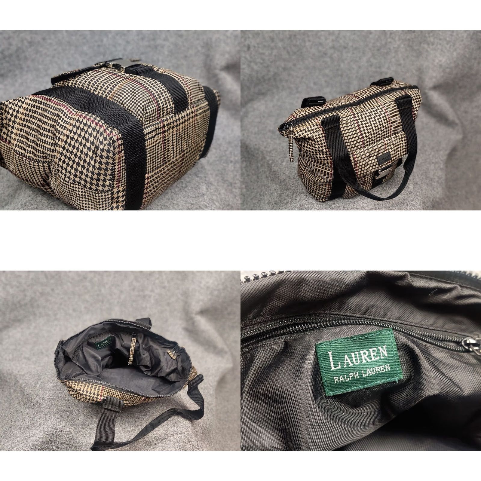 Ralph Lauren VINTAGE Lauren Ralph Lauren Houndstooth Tote Shoulder Bag Size ONE SIZE - 9 Thumbnail