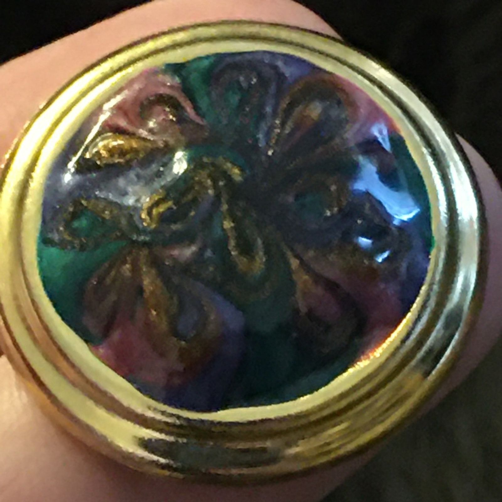 Vintage Vintage sparkle swirl enamel pierced earrings Size ONE SIZE - 5 Thumbnail