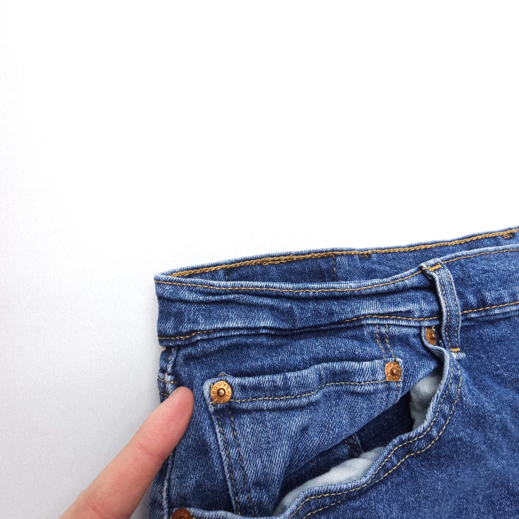 Levi's Levi's 505 Jeans Regular Fit Straight Leg Mens 38 x 32 Denim Blue Dark Wash Stretch Regular 5-Pocket Design Logo 1960s-2000s Theme American Mens Size US 38 / EU 54 - 5 Thumbnail