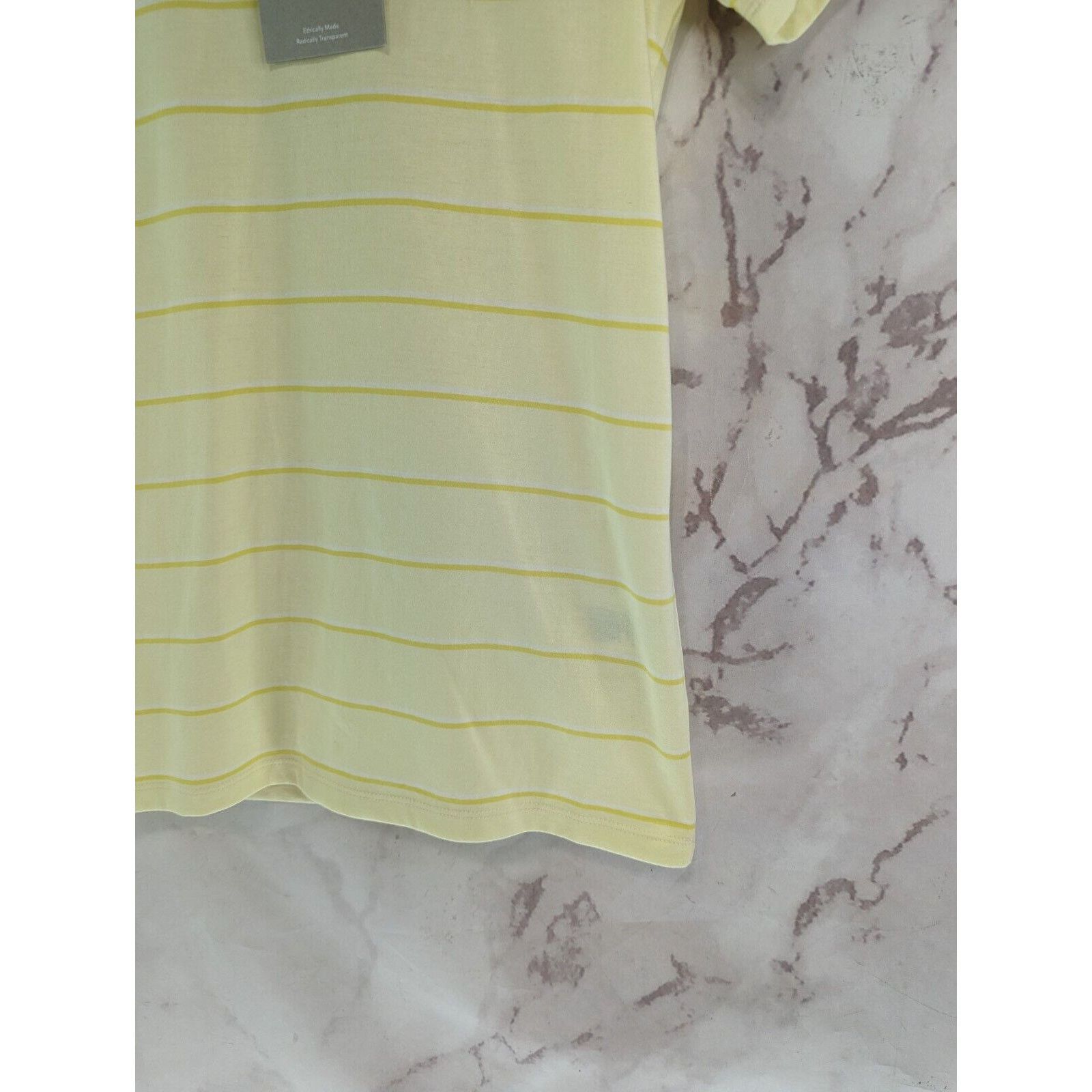 Everlane Everlane T Shirt Women Medium Yellow Stripe Organic Crew Size M / US 6-8 / IT 42-44 - 4 Thumbnail