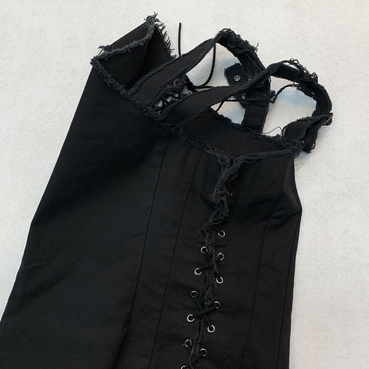 Other 2000s B.P.N (Black Peace Now) Canvas Bondage Corset Top Size M / US 6-8 / IT 42-44 - 6 Thumbnail