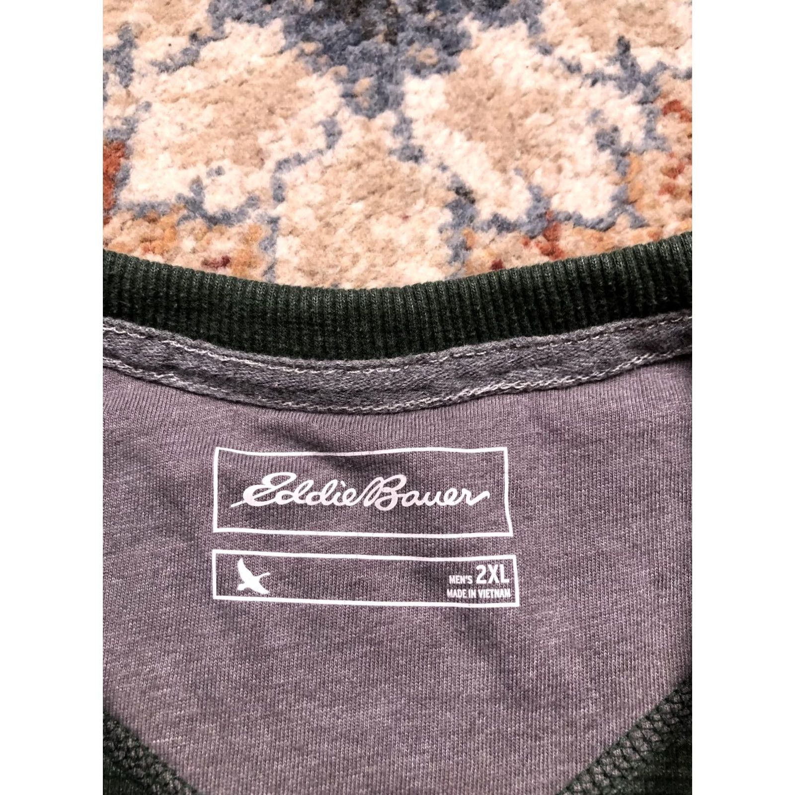 Eddie Bauer Eddie Bauer Sweatshirt Mens 2XL Green Black Lab Graphic Waffle Knit Pullover Size US XXL / EU 58 / 5 - 7 Thumbnail