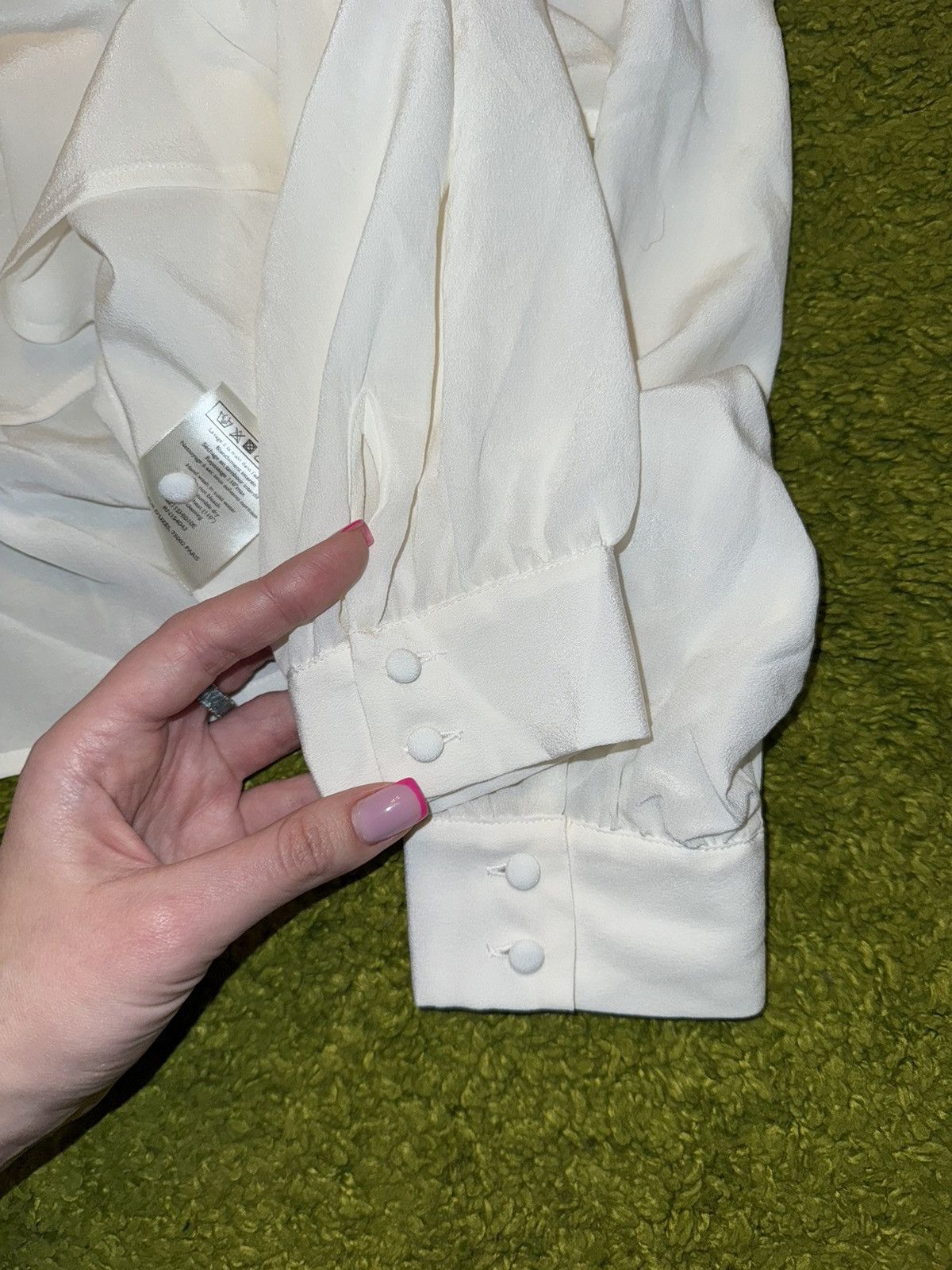 Designer × Sezane Sezane NWT oldmoney style 100% silk blouse shirt Size M / US 6-8 / IT 42-44 - 17 Thumbnail