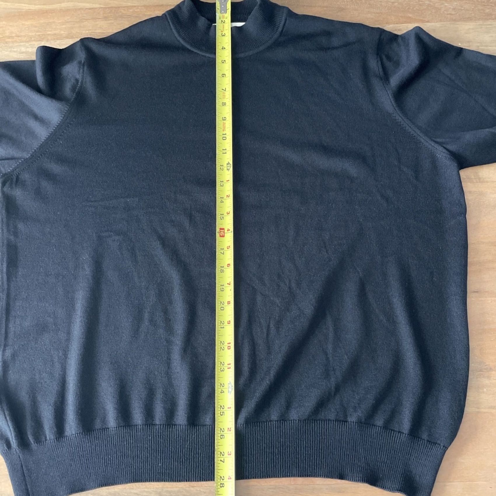 Nordstrom Nordstrom Sweater Men's XL Black 100% Merino Wool Mock Neck Italy Vintage No 90s Classic Preppy Y2K Golf Pullover Knit Wool Shirt Size US XL / EU 56 / 4 - 5 Thumbnail