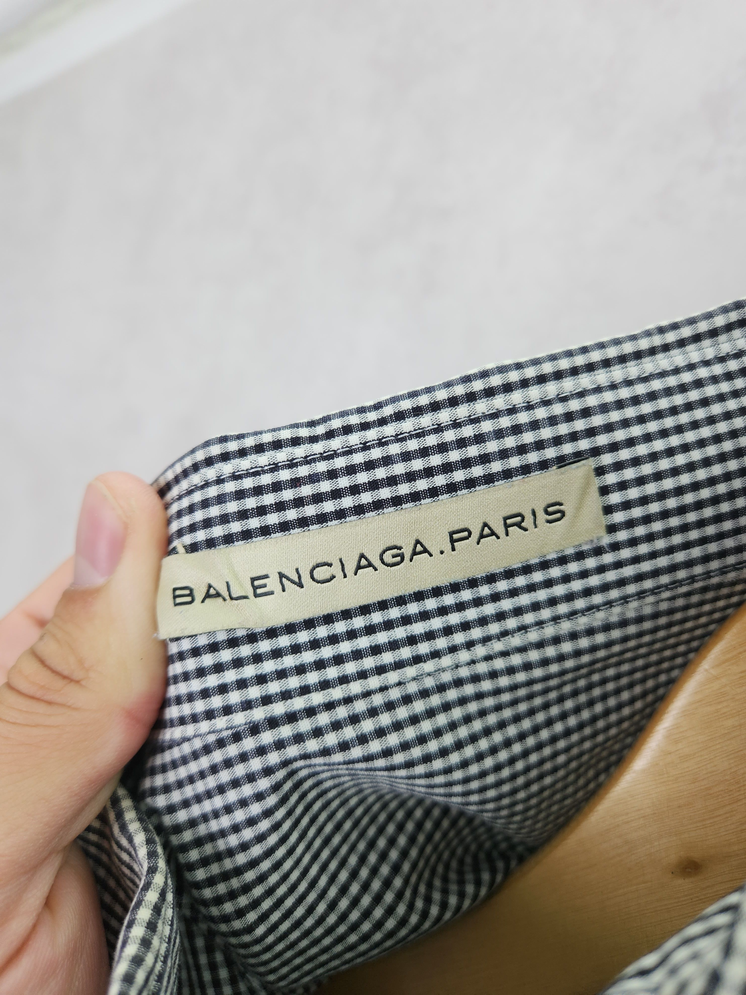 Balenciaga Balenciaga paris stripes button ups shirt pockets logo Size US L / EU 52-54 / 3 - 10 Thumbnail