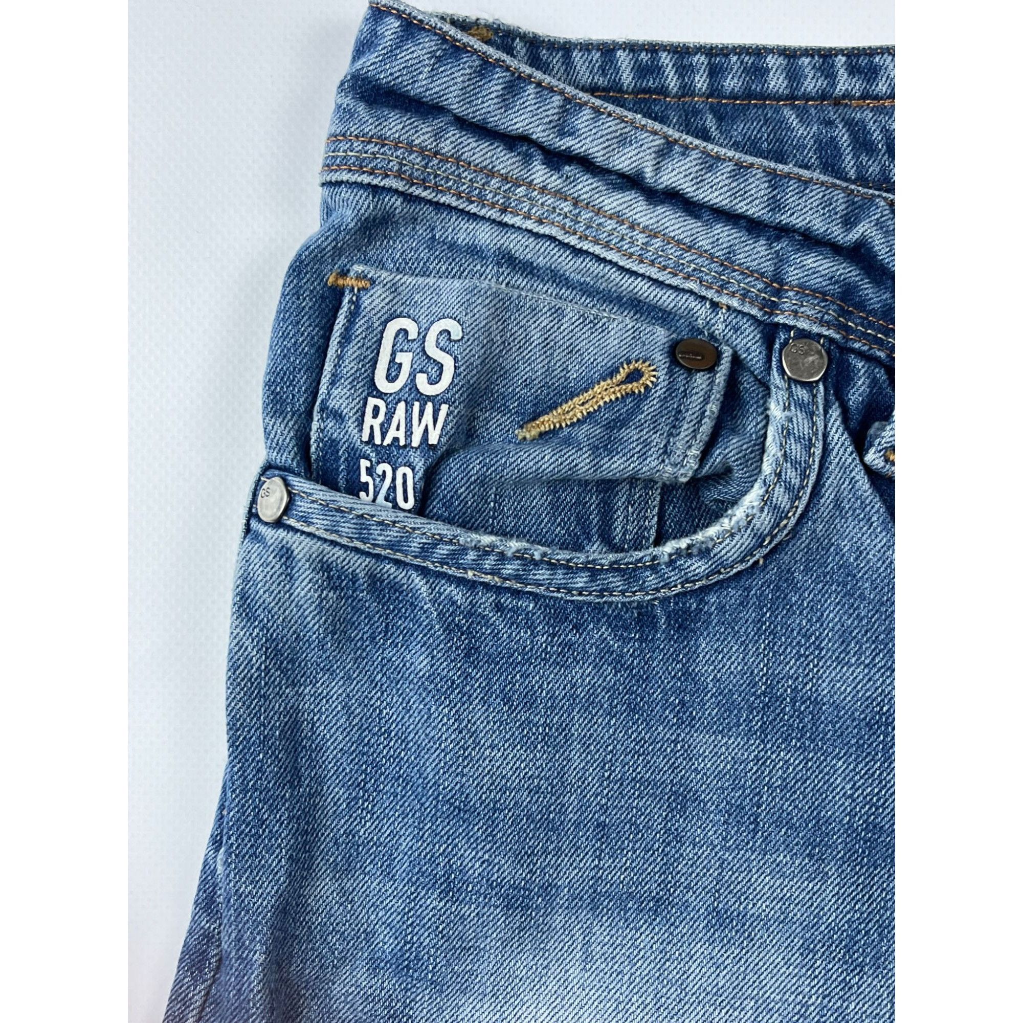 G-Star × Vintage G-Star Raw Faded Distressed Vintage Jean 33x32 Size US 33 - 7 Thumbnail