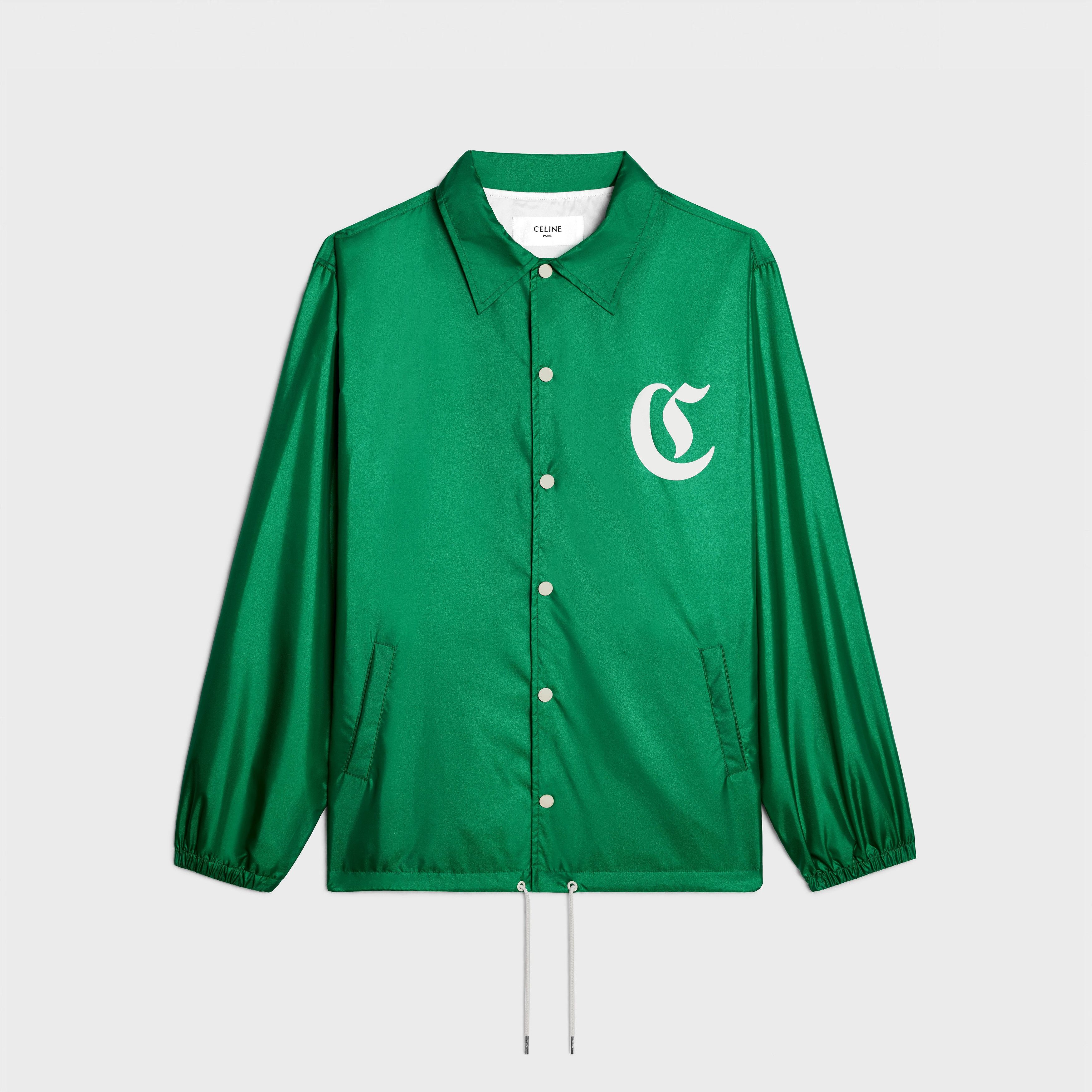 Celine o1bcso1str1124 Nylon Lightweight Long Coach Jacket in