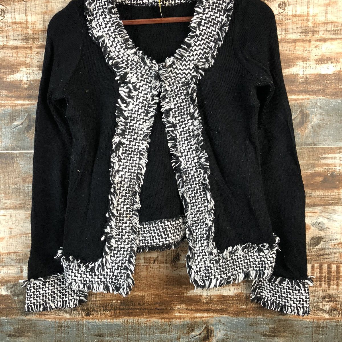 DL Coup De Poing Black Cardigan Knitwear #C578
