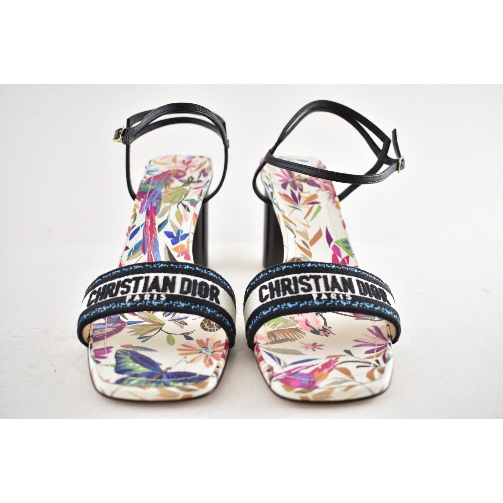 Dior Dior TDJ Fantastica Black Blue Dway Heeled Sandal Ankle Size US 9.5 / IT 39.5 - 9 Thumbnail
