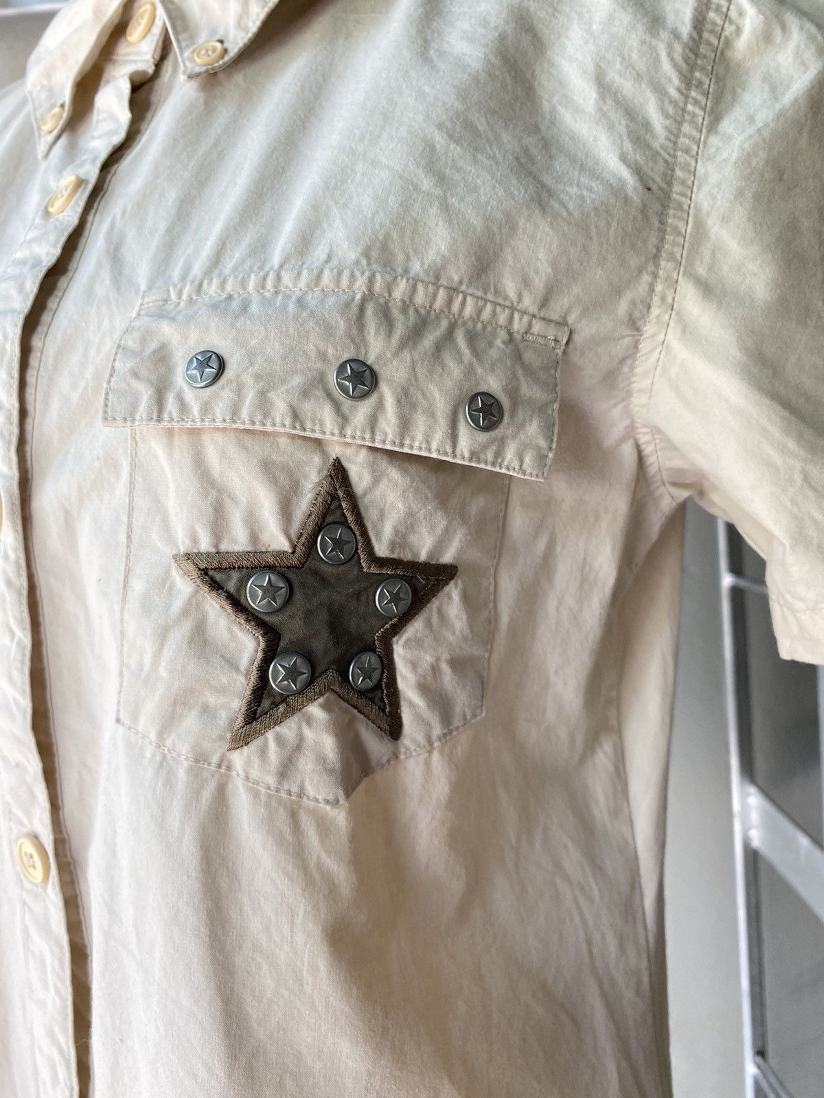Designer јоку *gal Stellar Pocket Beige Shirt Size M / US 6-8 / IT 42-44 - 8 Thumbnail