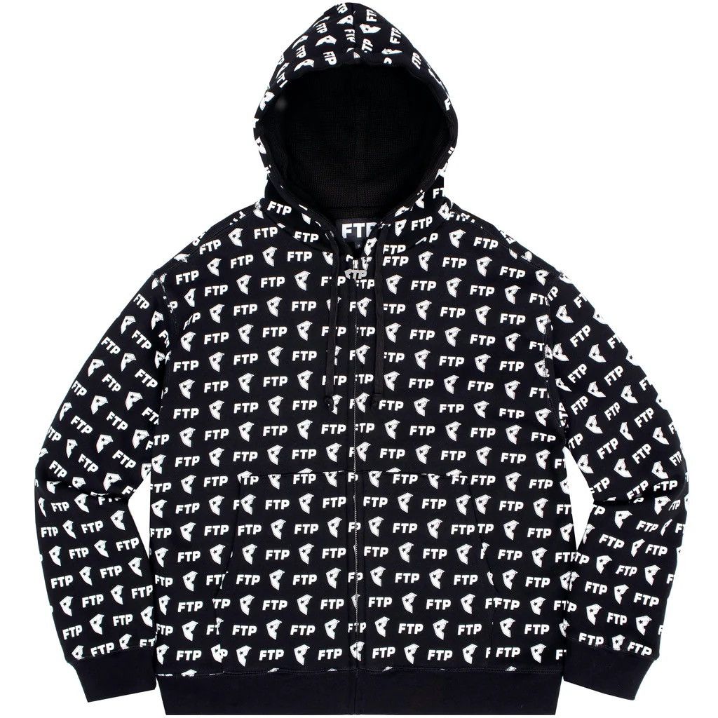 Fuck The Population FTP Mesh Piping Logo Hoodie Pink XL | Grailed