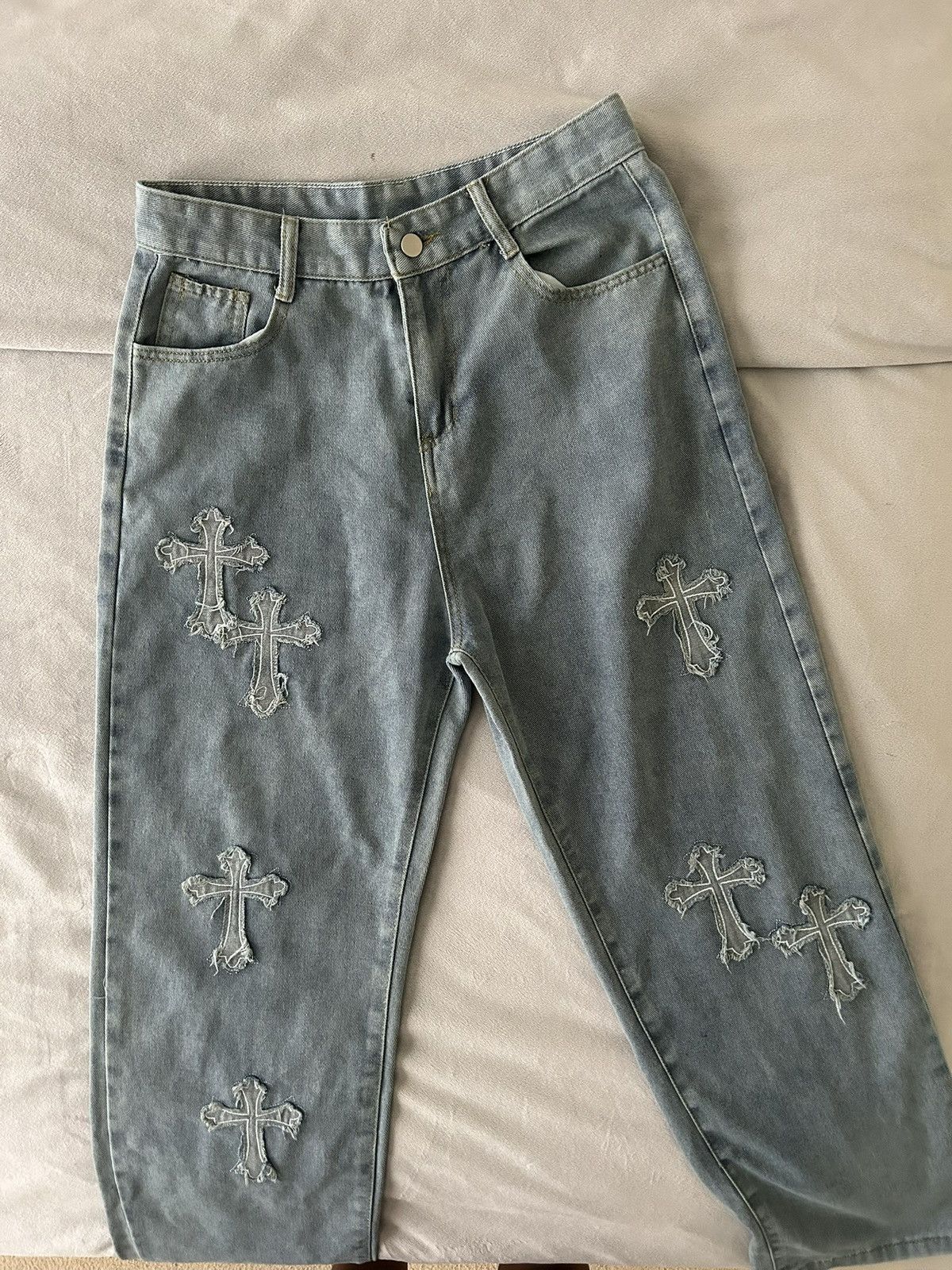 Other Streets of Kami Cross Patch Jeans Size US 32 / EU 48 - 1 Thumbnail