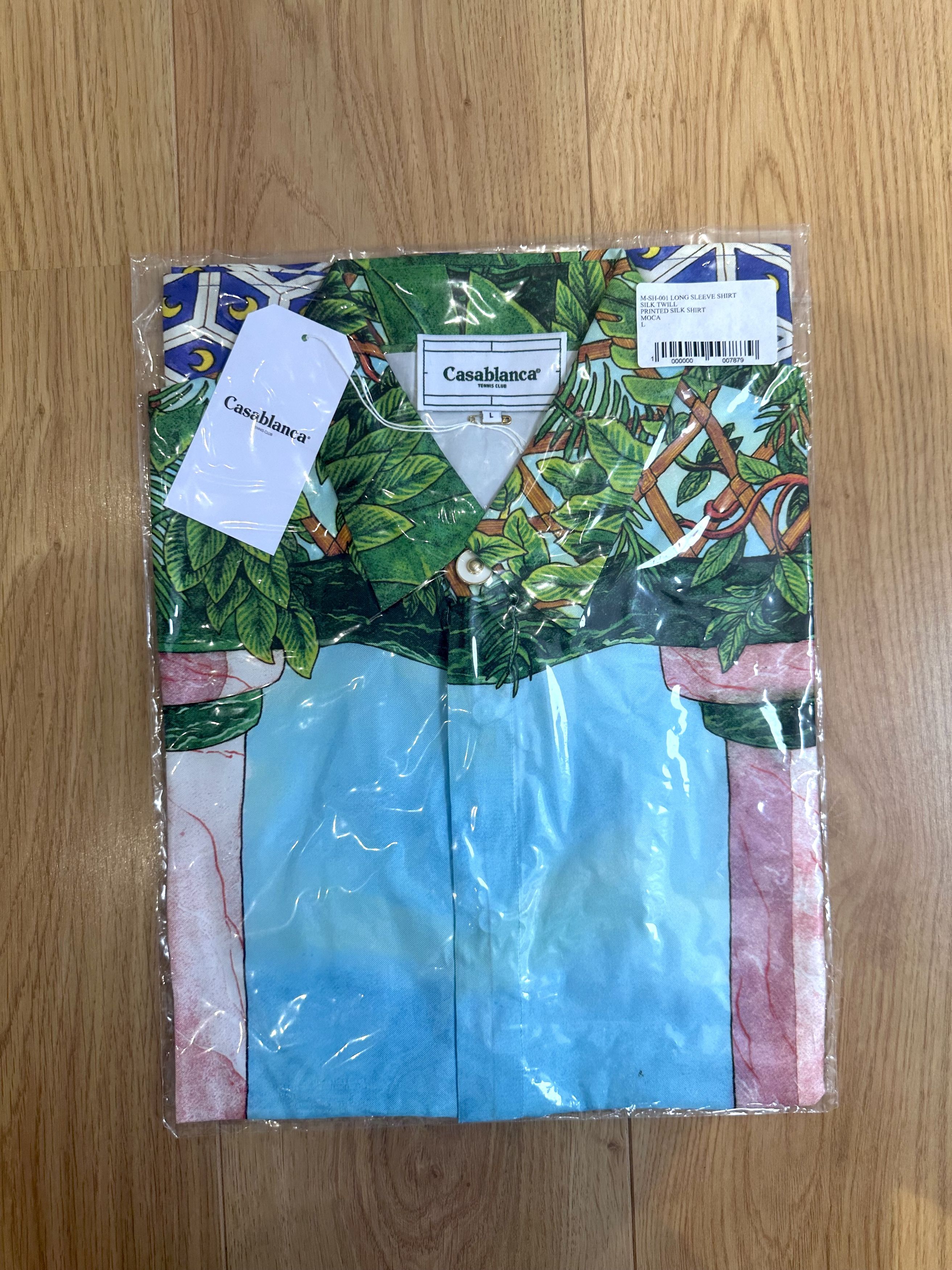 Casablanca Debut Runway (2019 Archive) Moca Silk Shirt Size US L / EU 52-54 / 3 - 1 Thumbnail
