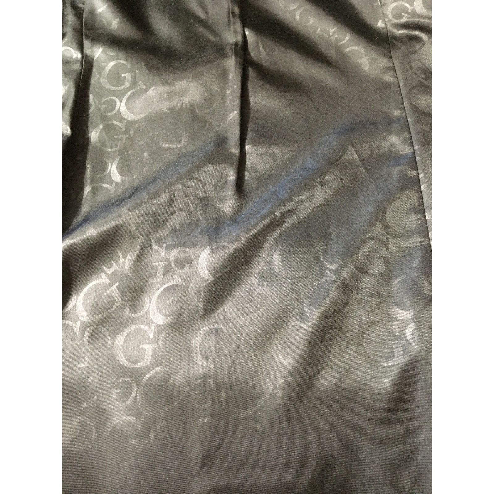 Guess Guess Large Wool Blend Black Lined Pea Coat Gold Embroidery Size L / US 10 / IT 46 - 10 Thumbnail