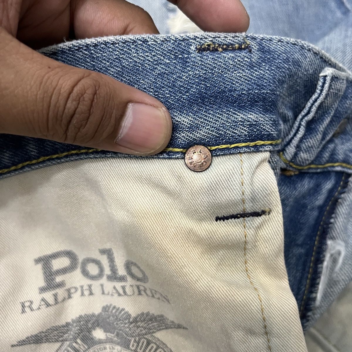 Polo Ralph Lauren Polo Ralph Lauren Distressed Denim Blue Sky ifsix Lgb Style Size US 36 / EU 52 - 22 Thumbnail