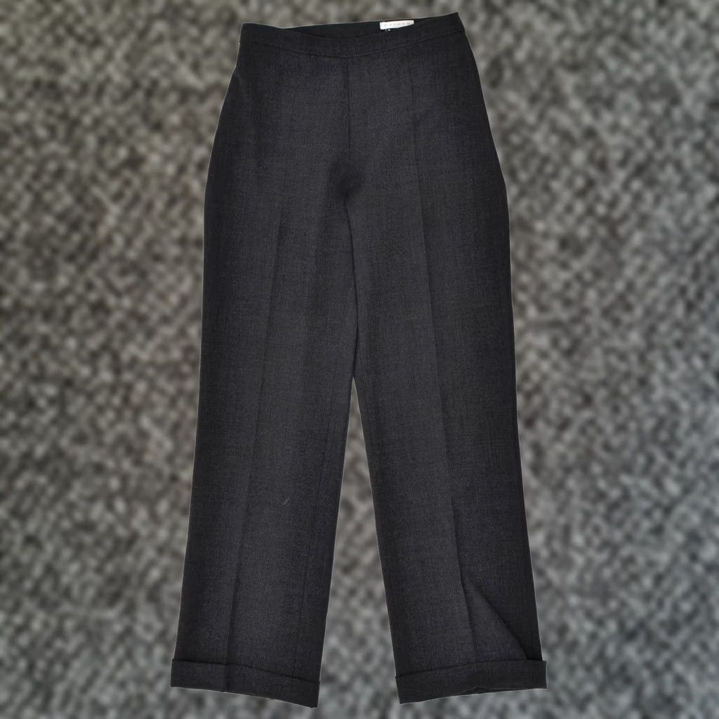Vintage VINTAGE ESISTO Womens Straight Suit Trousers Grey W26 L28 DA01 Size 26" / US 2 / IT 38 - 1 Thumbnail