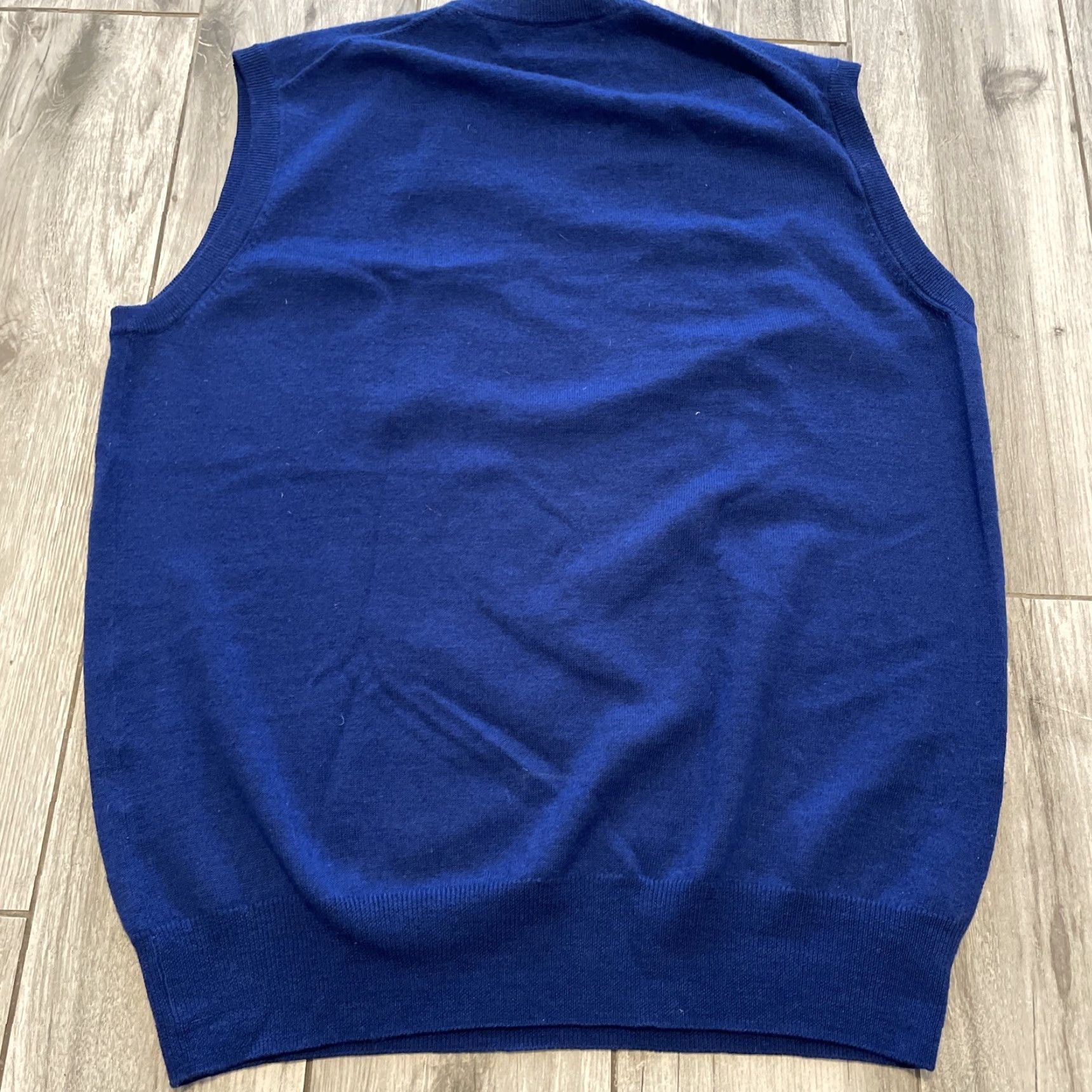 Peter Millar Peter Millar Sweater Vest Royal Blue V-Neck 100% Merino Wool Size M Golf Men Size US M / EU 48-50 / 2 - 6 Thumbnail