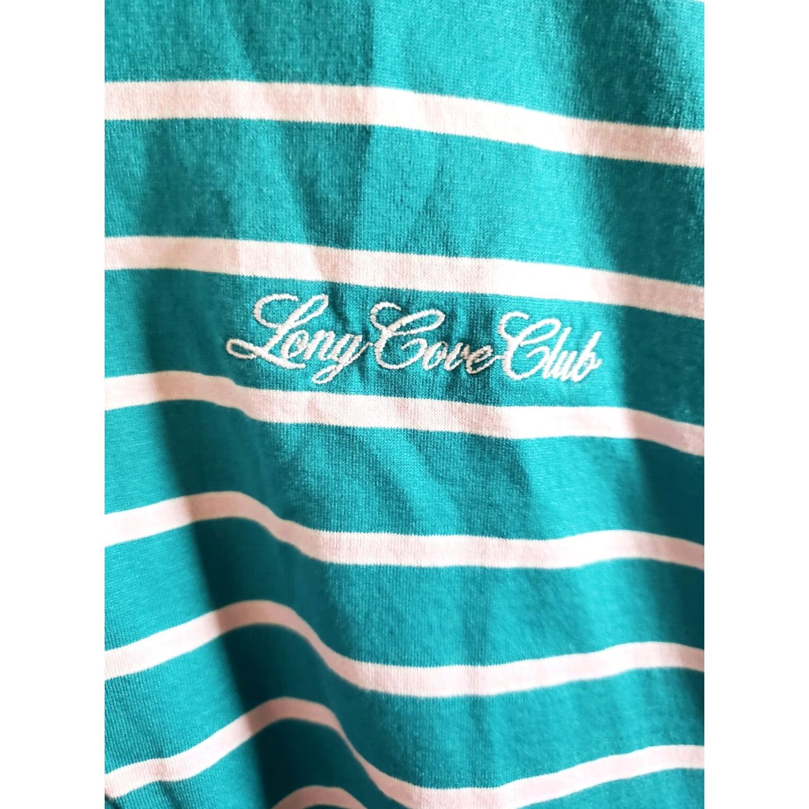 Peter Millar VINTAGE Peter Millar Polo Golf Shirt Mens XL Teal Pink Stripe Short Sleeve 100% Cotton Size US XL / EU 56 / 4 - 5 Thumbnail