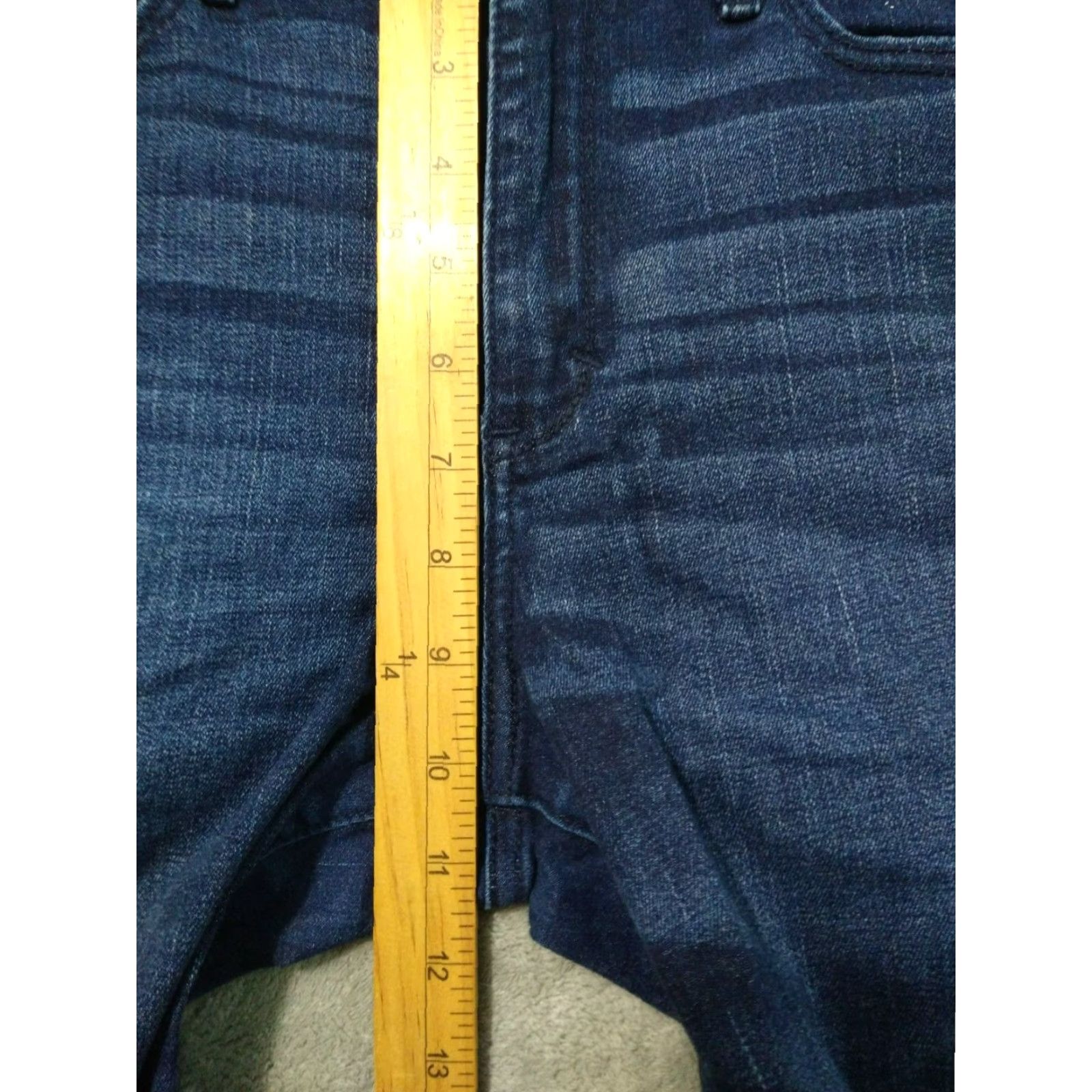 Vintage Abercrombie Jeans Womens 6 Blue Denim Skinny Distressed Ankle Zip Stretch Size 28" / US 6 / IT 42 - 4 Thumbnail