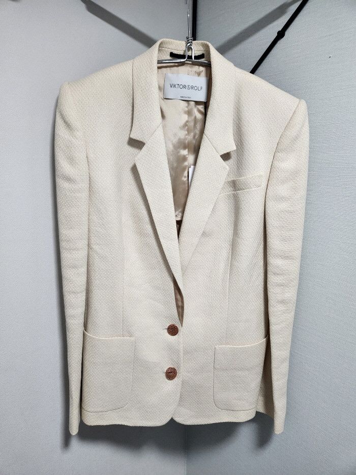 Viktor & Rolf VIKTOR & ROLF 투버튼 cupro 블레이져 Size M / US 6-8 / IT 42-44 - 4 Thumbnail