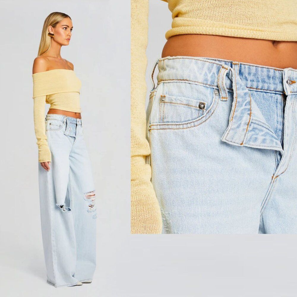 SER.O.YA NWT New $328 SER.O.YA Blythe Jeans in Skylight Size 28 Size 28" / US 6 / IT 42 - 2 Thumbnail